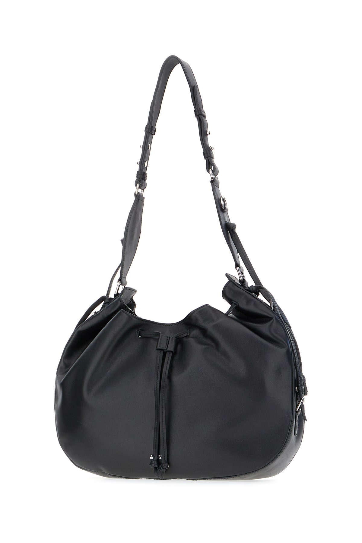 Isabel Marant Black Leather Hobo Bolton Shoulder Bag In Black