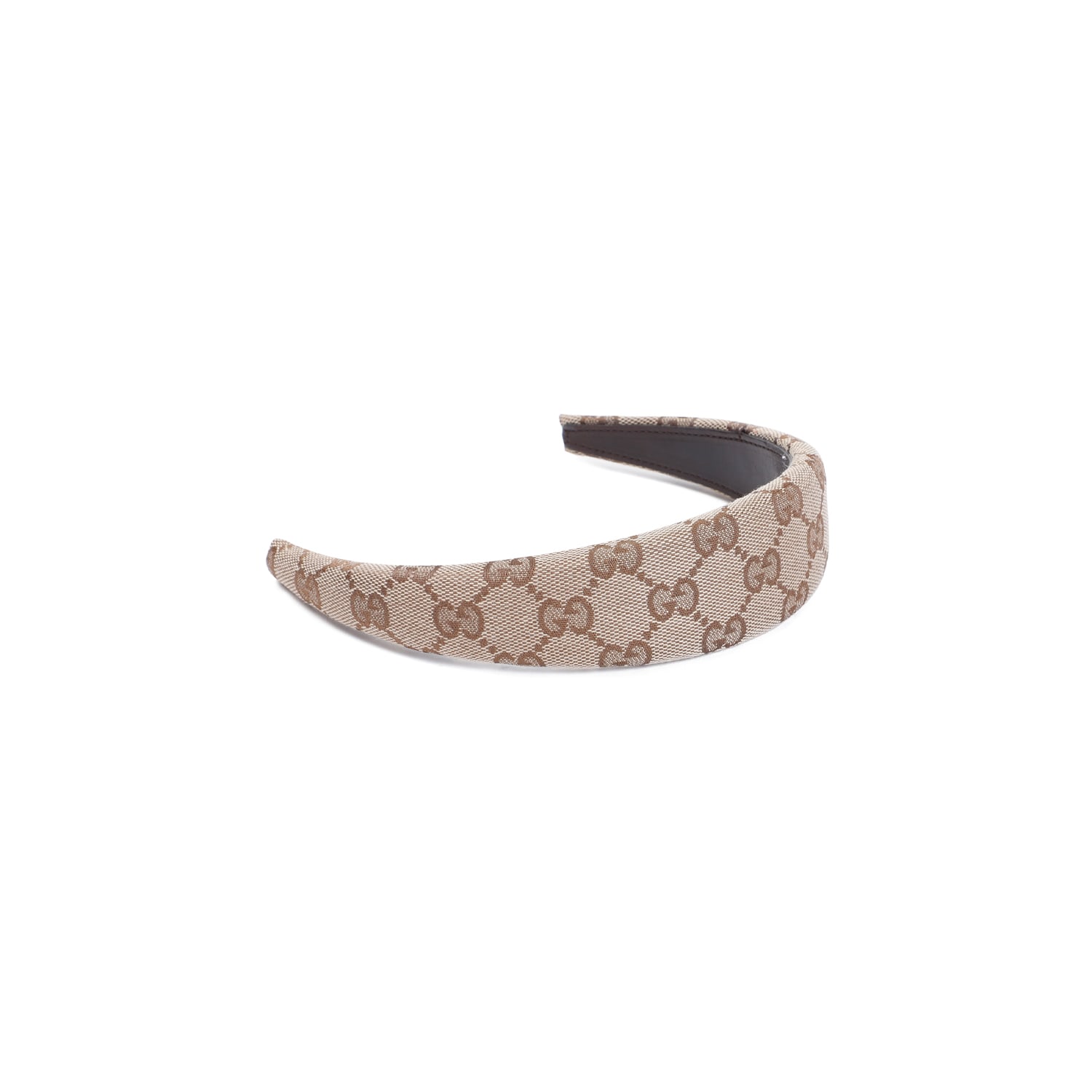 Gucci Original Gg Beige Ebony Polyester Hairband In Beige Ebony