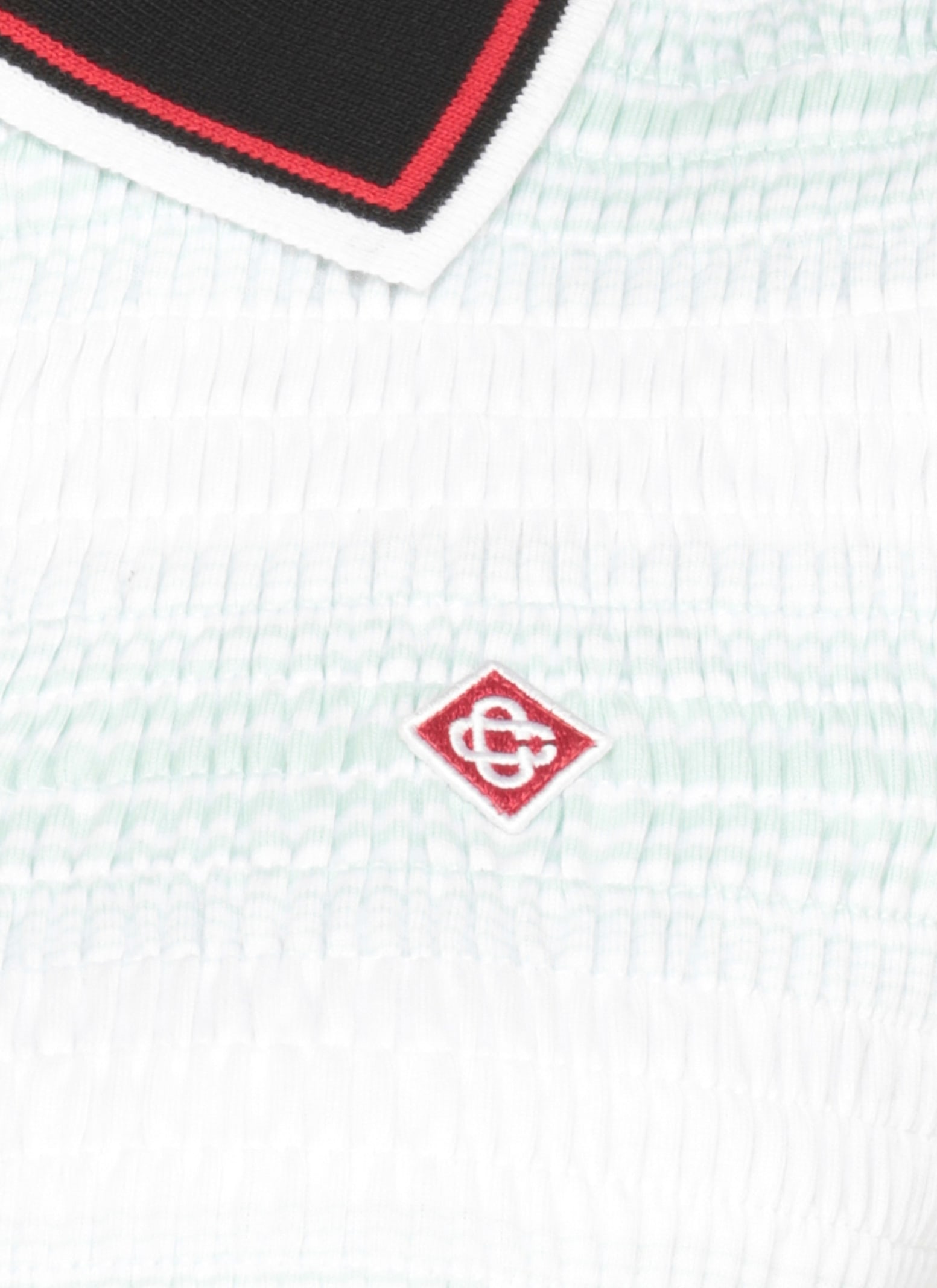 Casablanca Short-sleeved Cotton Sweater With Contrasting Details In White