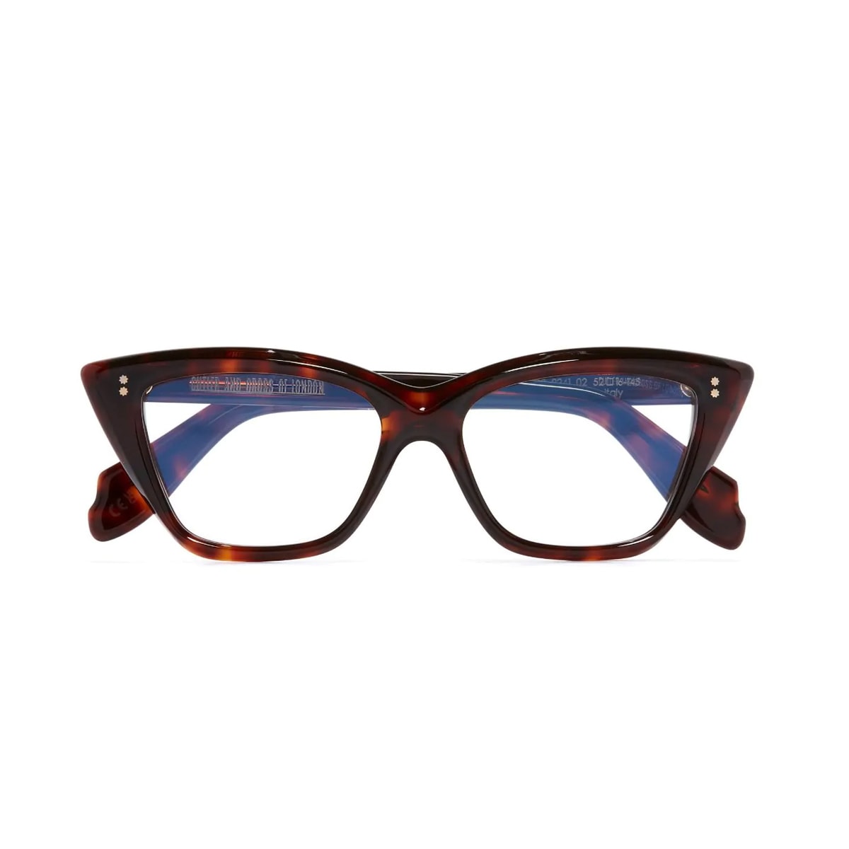 Shop Cutler And Gross 9241 02 Dark Turtle Glasses In Marrone