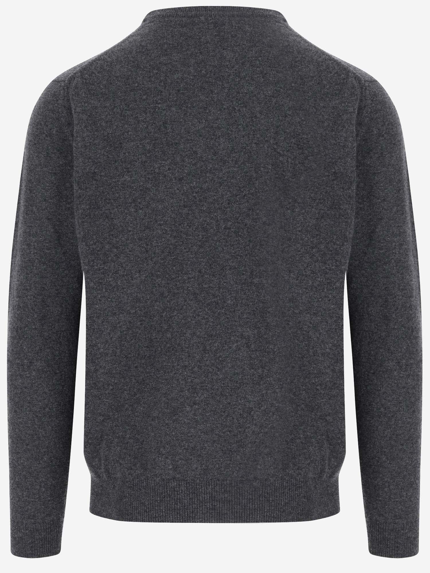 Woolrich Logo Embroidered Crewneck Jumper In Grey