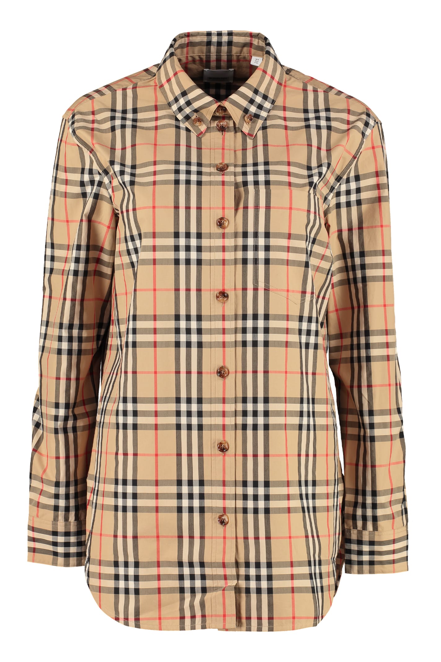 Burberry Cotton Shirt With Button-down Collar