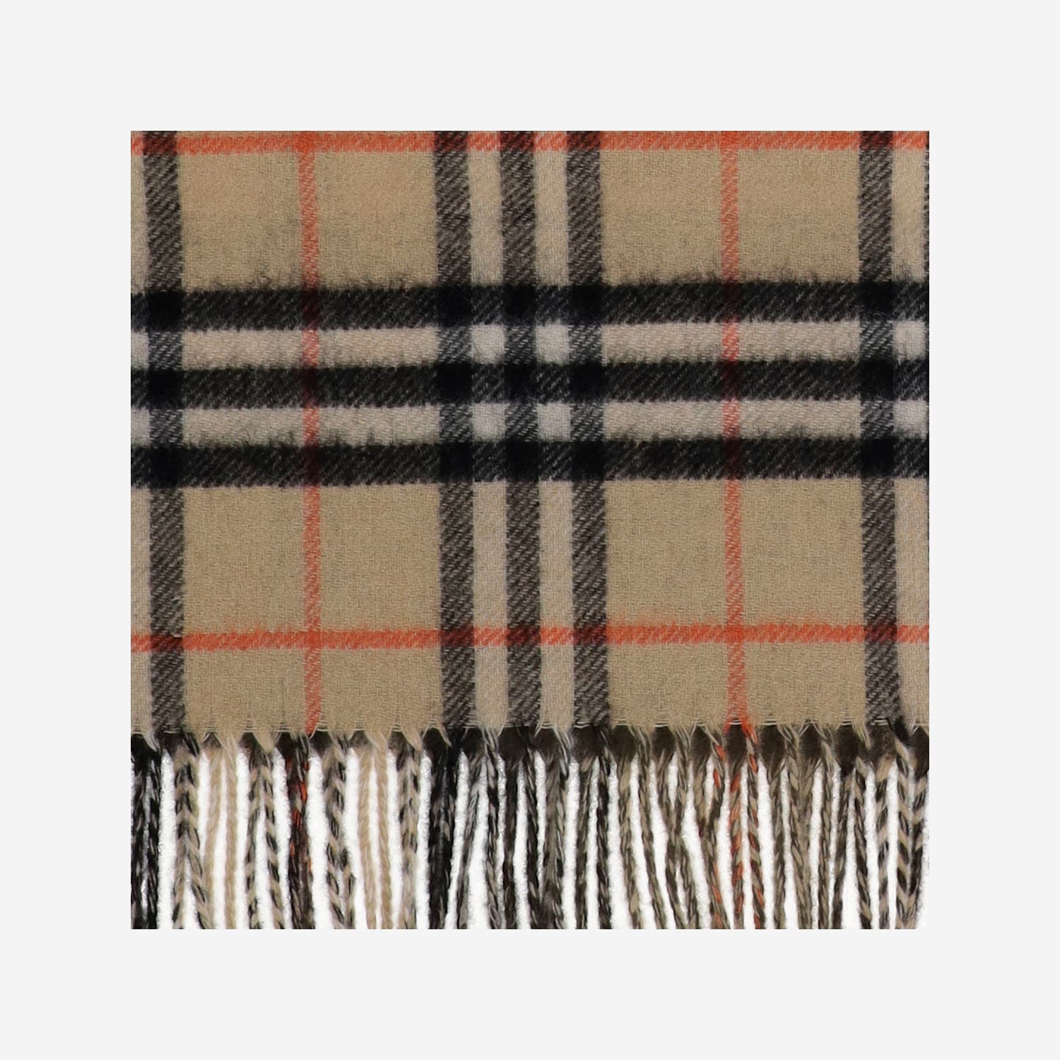 Burberry Reversible Cashmere Scarf With Check Pattern In Red