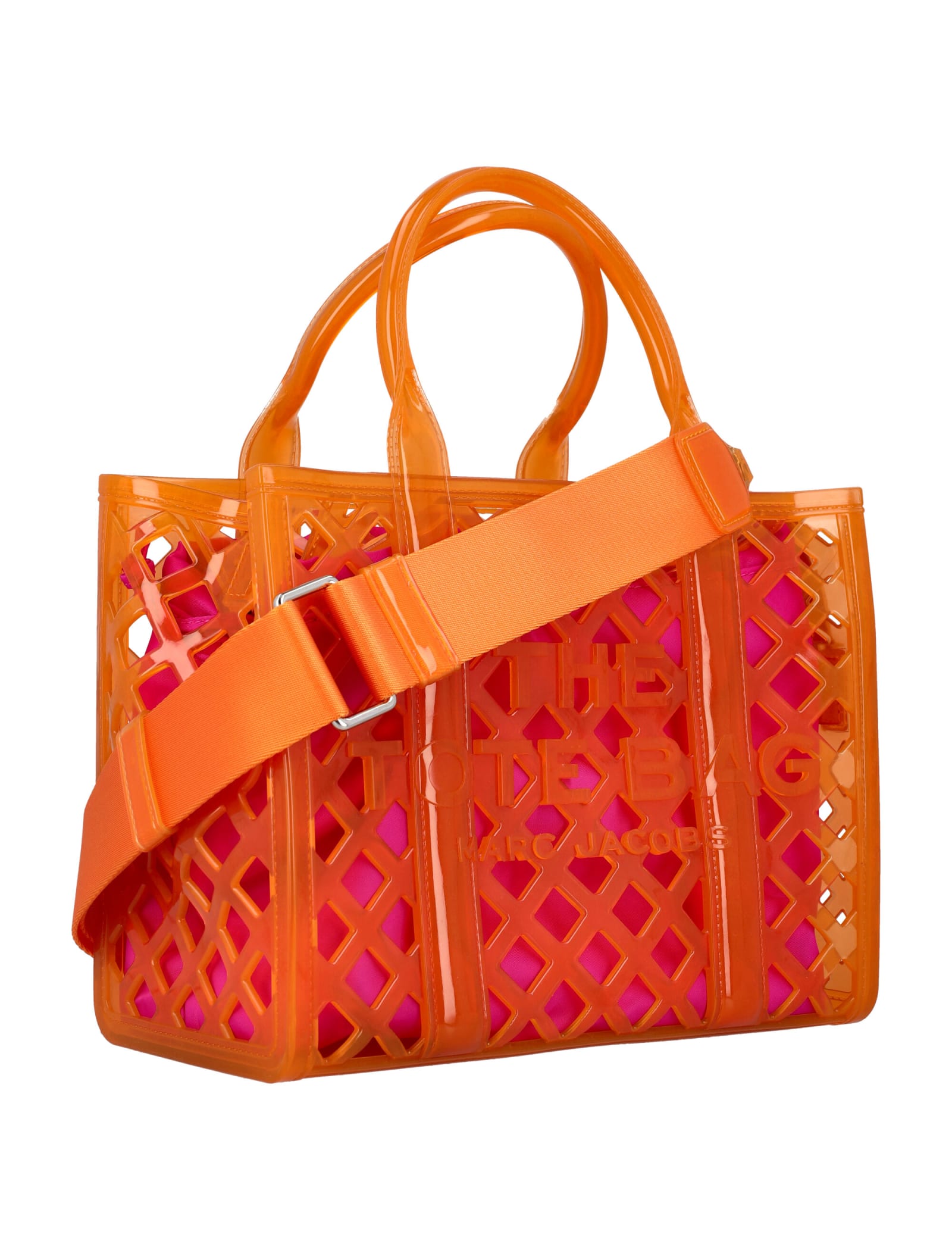 Shop Marc Jacobs The Jelly Small Tote Bag In Tangerine