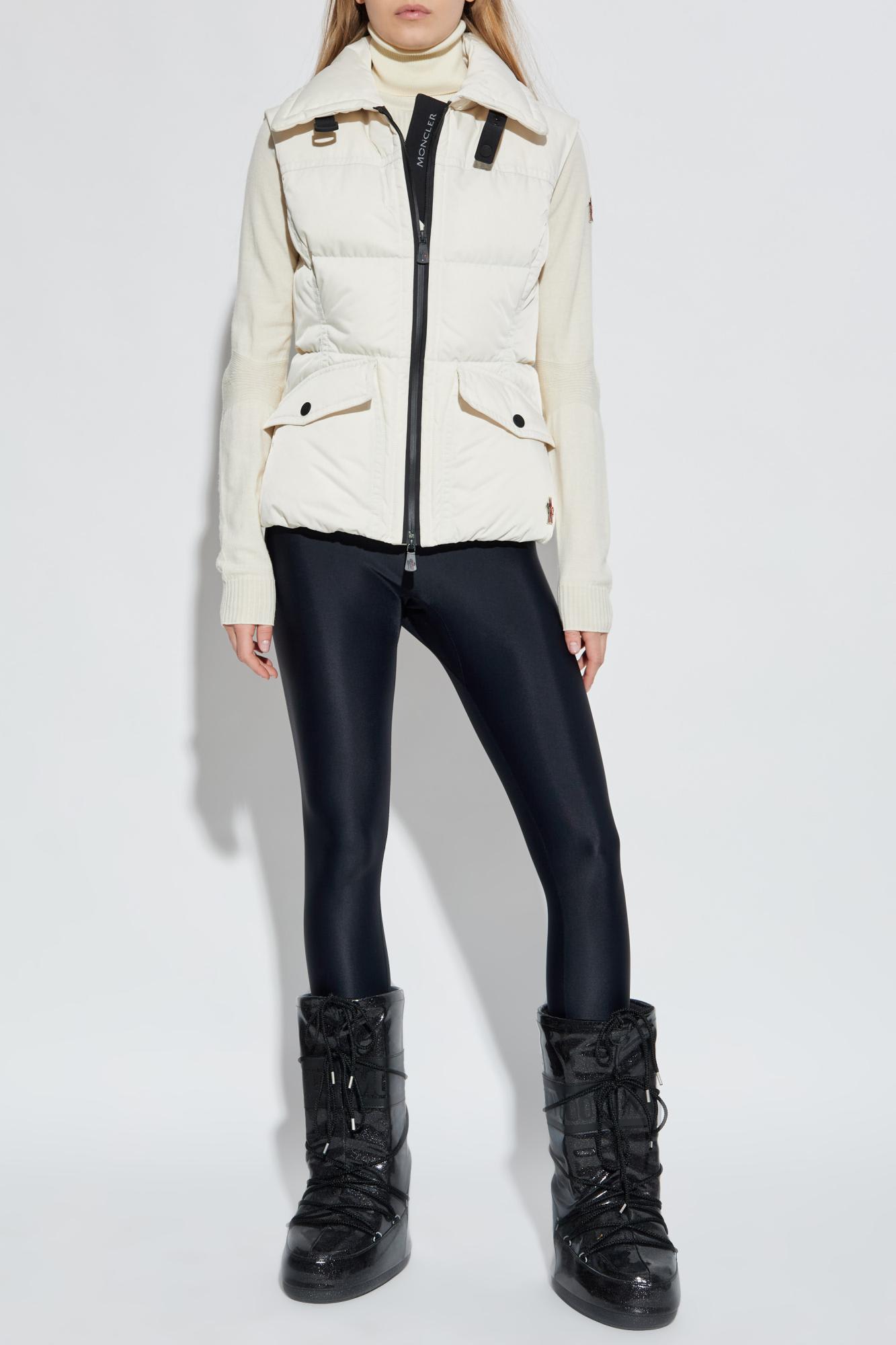 Moncler Grenoble Ivory Polyester Sleeveless Hallaine Down Jacket In White