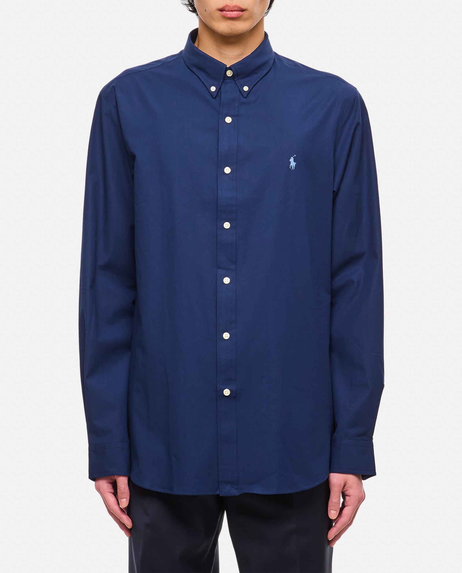 Polo Ralph Lauren Sport Cotton Shirt In Blue