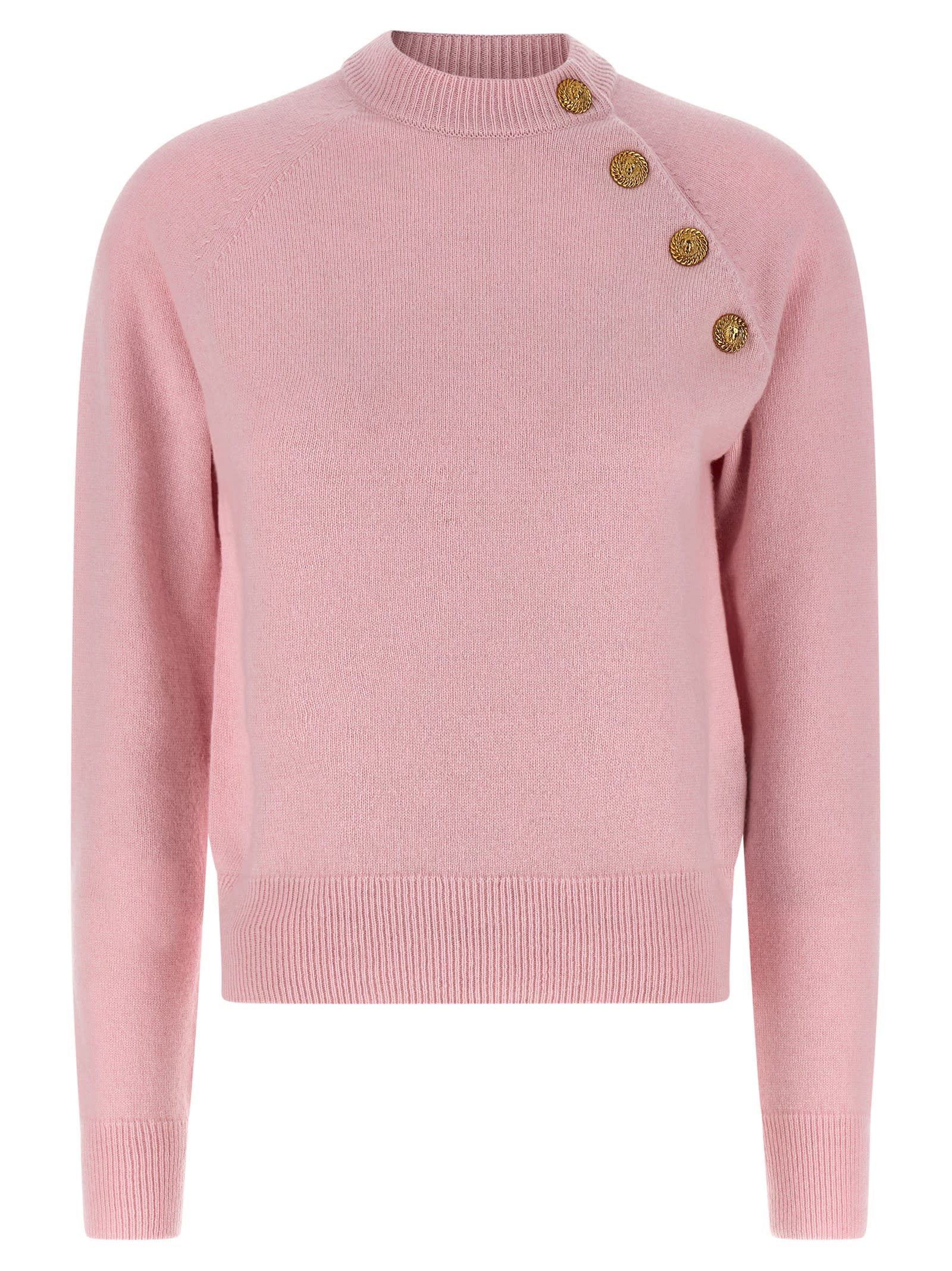 Balmain Cashmere Sweater In Pink