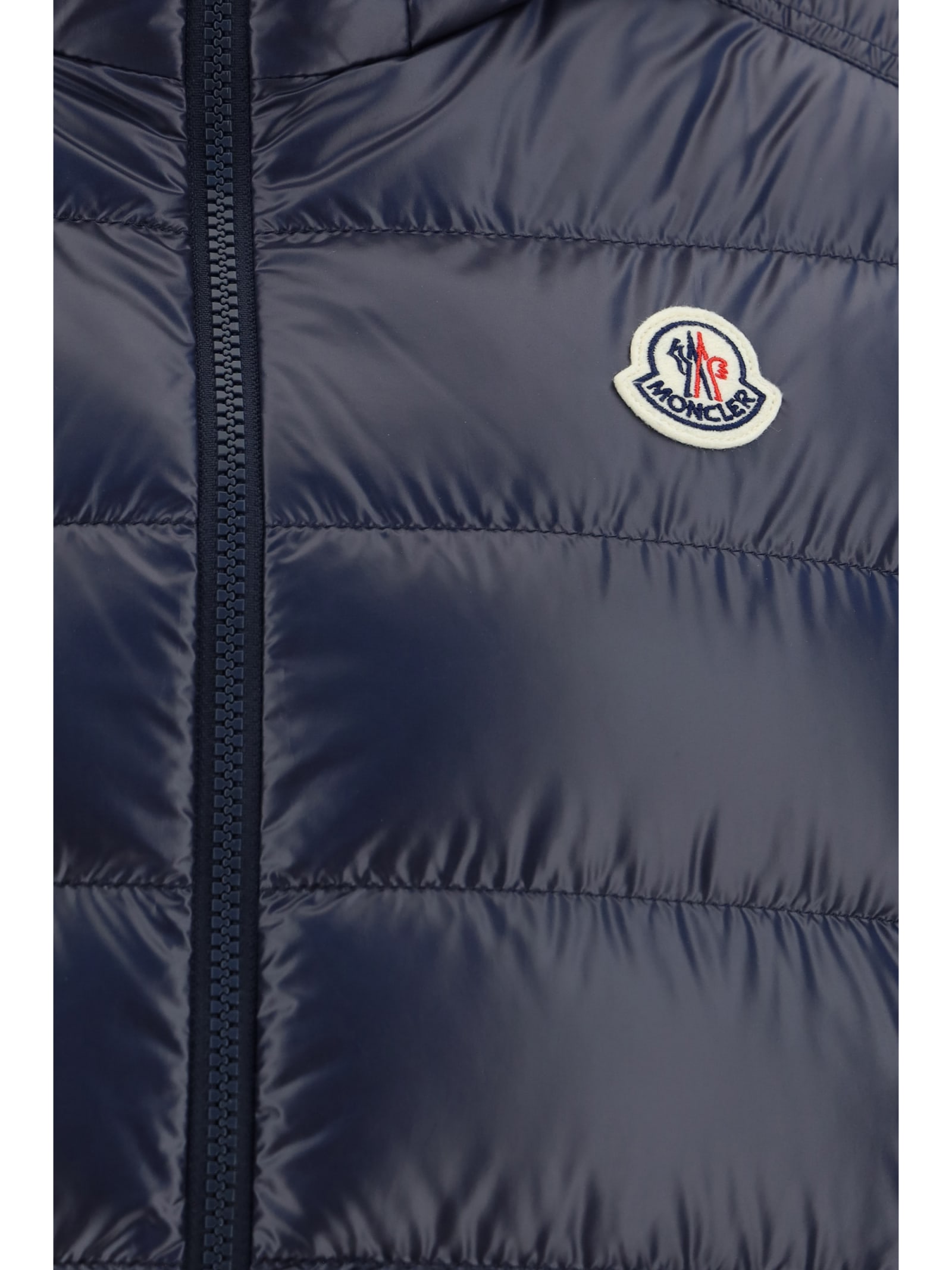 Shop Moncler Barant Padded Vest In Blue