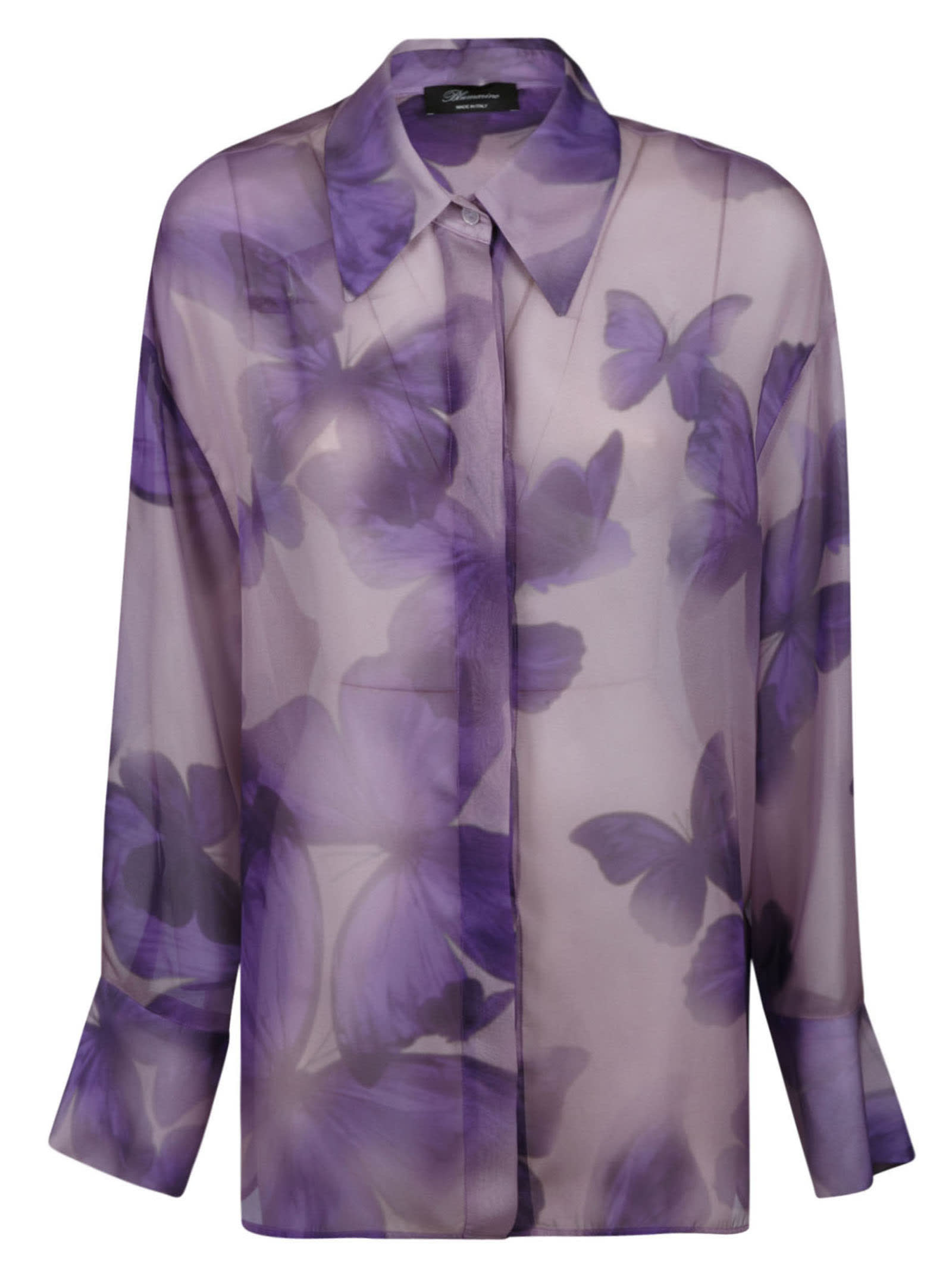 Blumarine Butterfly Print Lace Shirt
