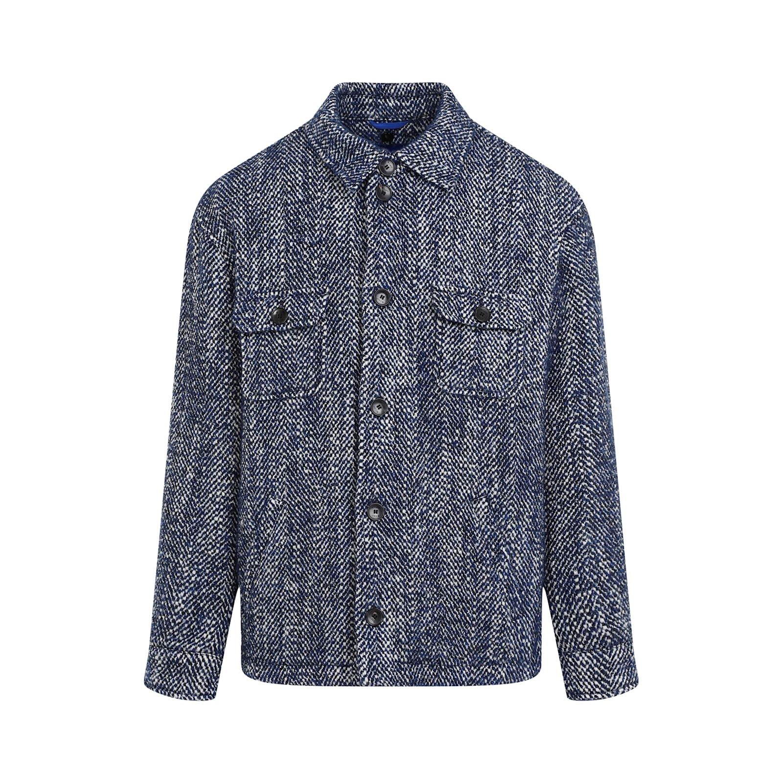 Shop Etro Wool Shirt In Bicolor