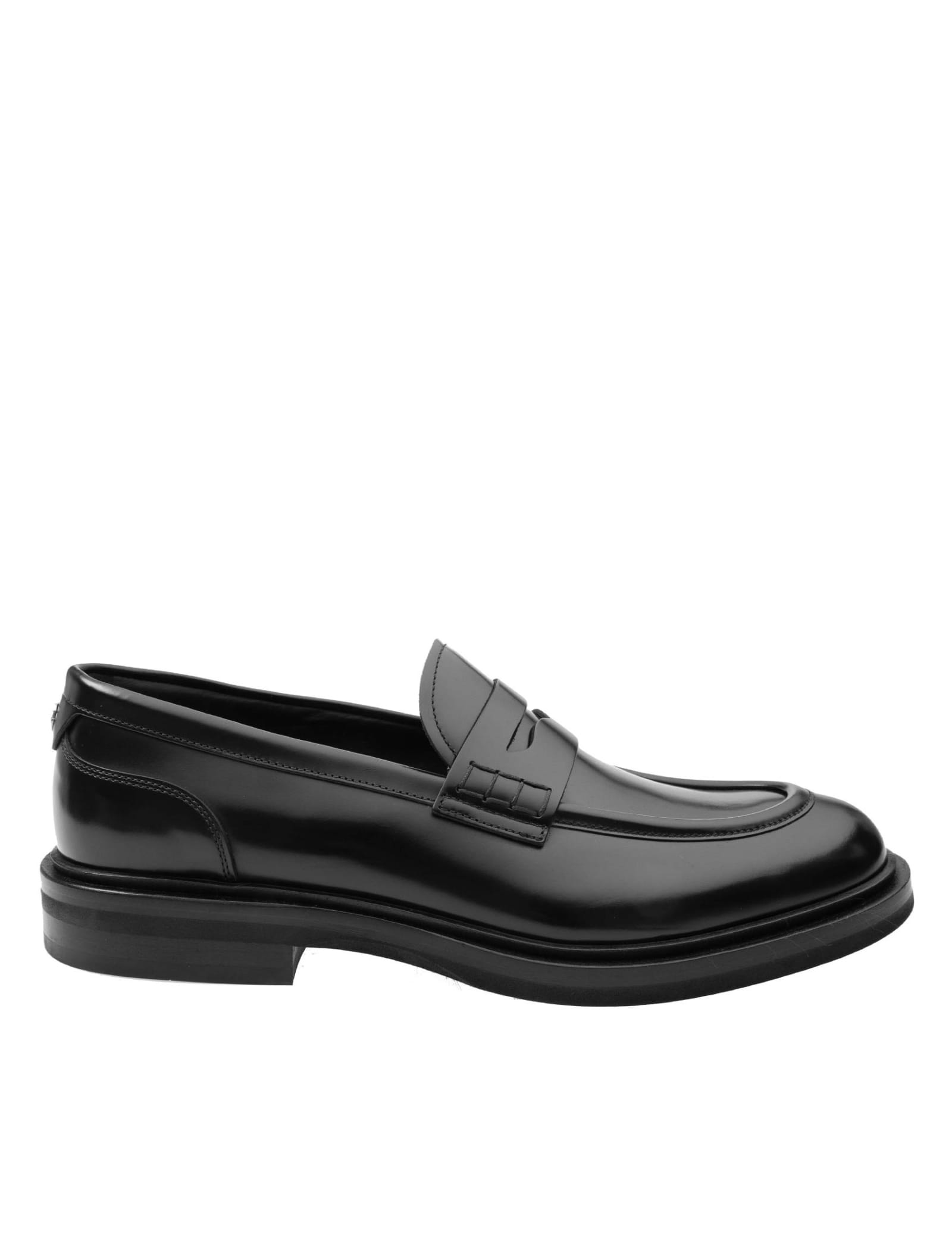 Shop Dolce & Gabbana Altavilla Loafers In Black Leather