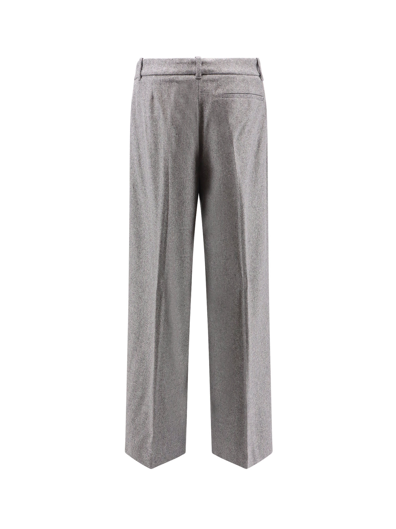 Hugo Boss Melange Wool Blend Trousers In Gray