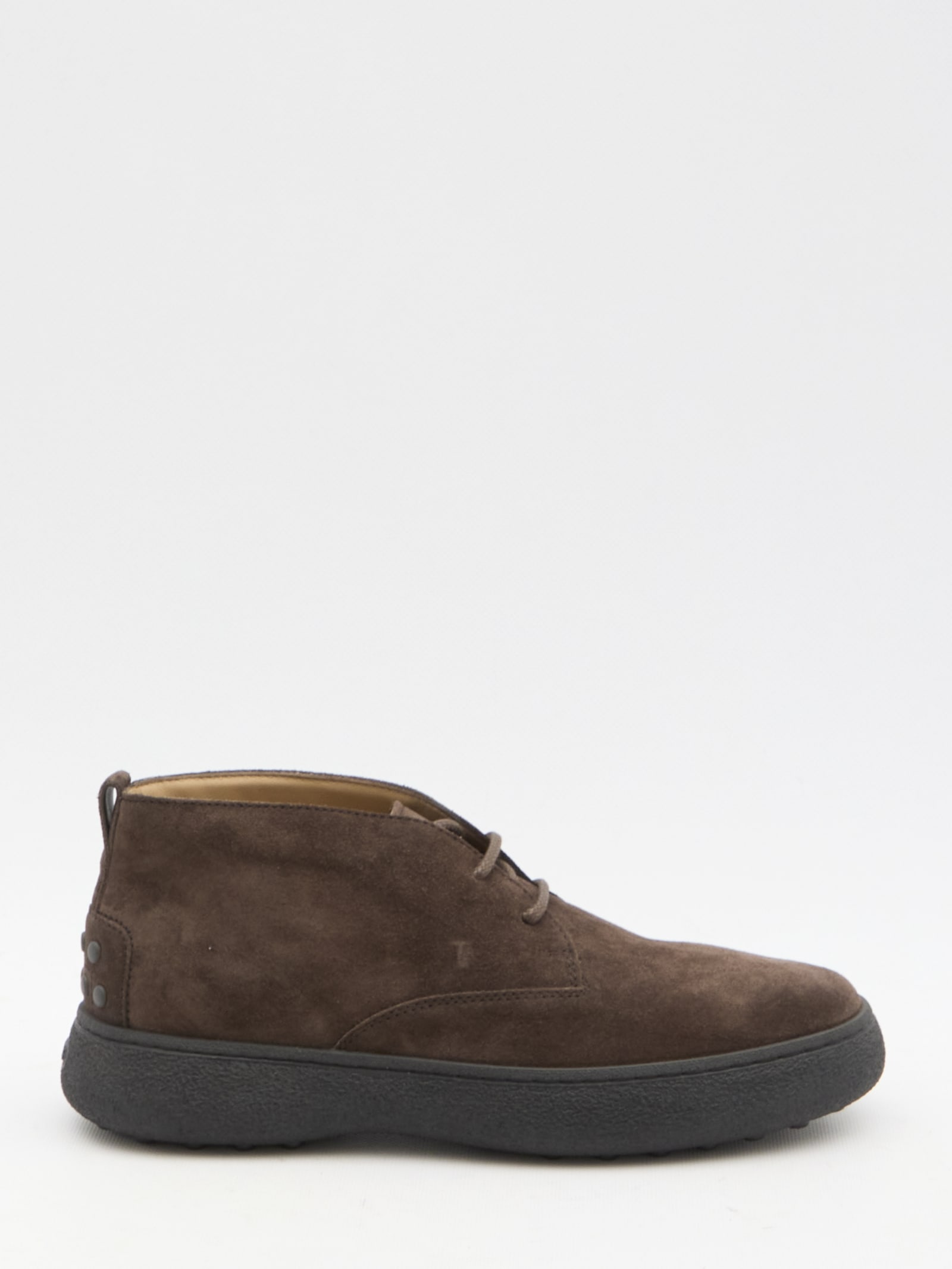 Shop Tod's Desert Boots In Suede In Brown