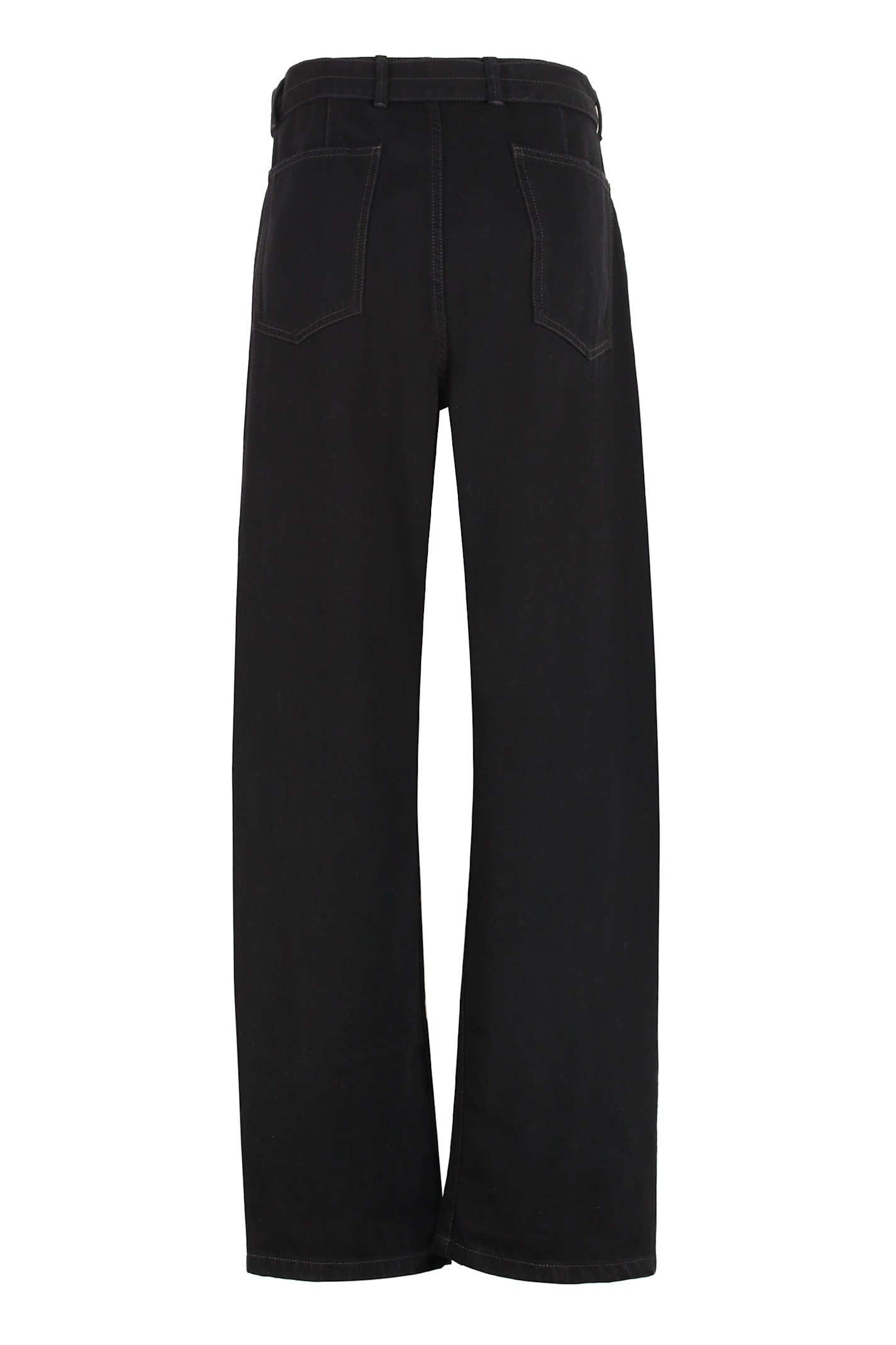 Lemaire Trousers With Twisted Belt And Wide Leg
