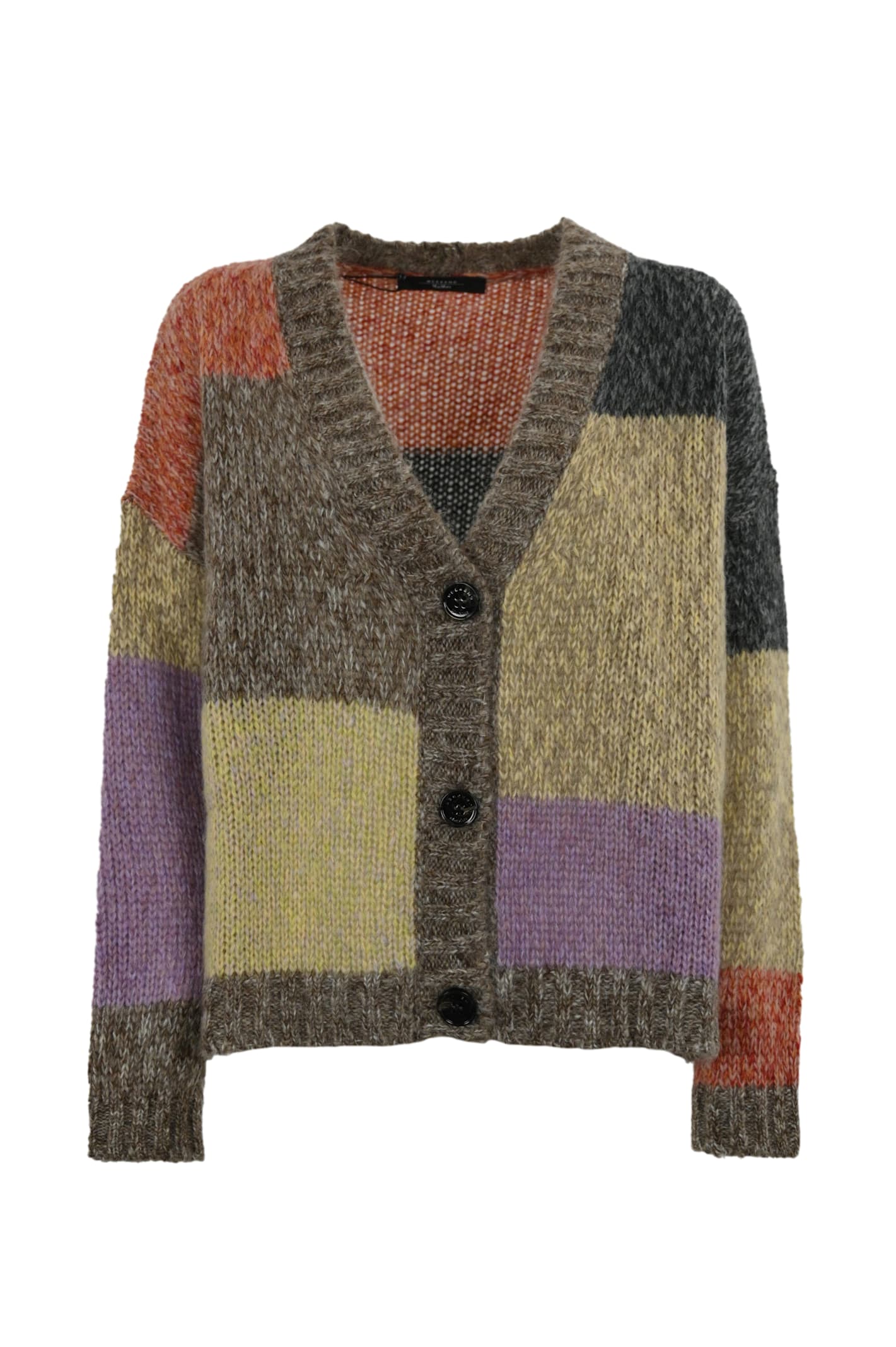 Oversized Multicolor Mohair Chine Cardigan