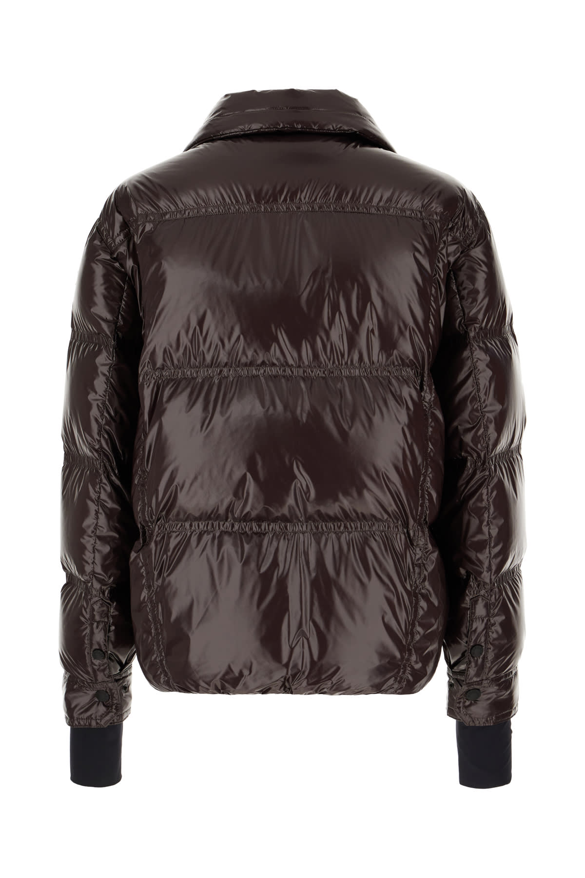 Shop Moncler Aubergine Nylon Tecka Down Jacket In Black