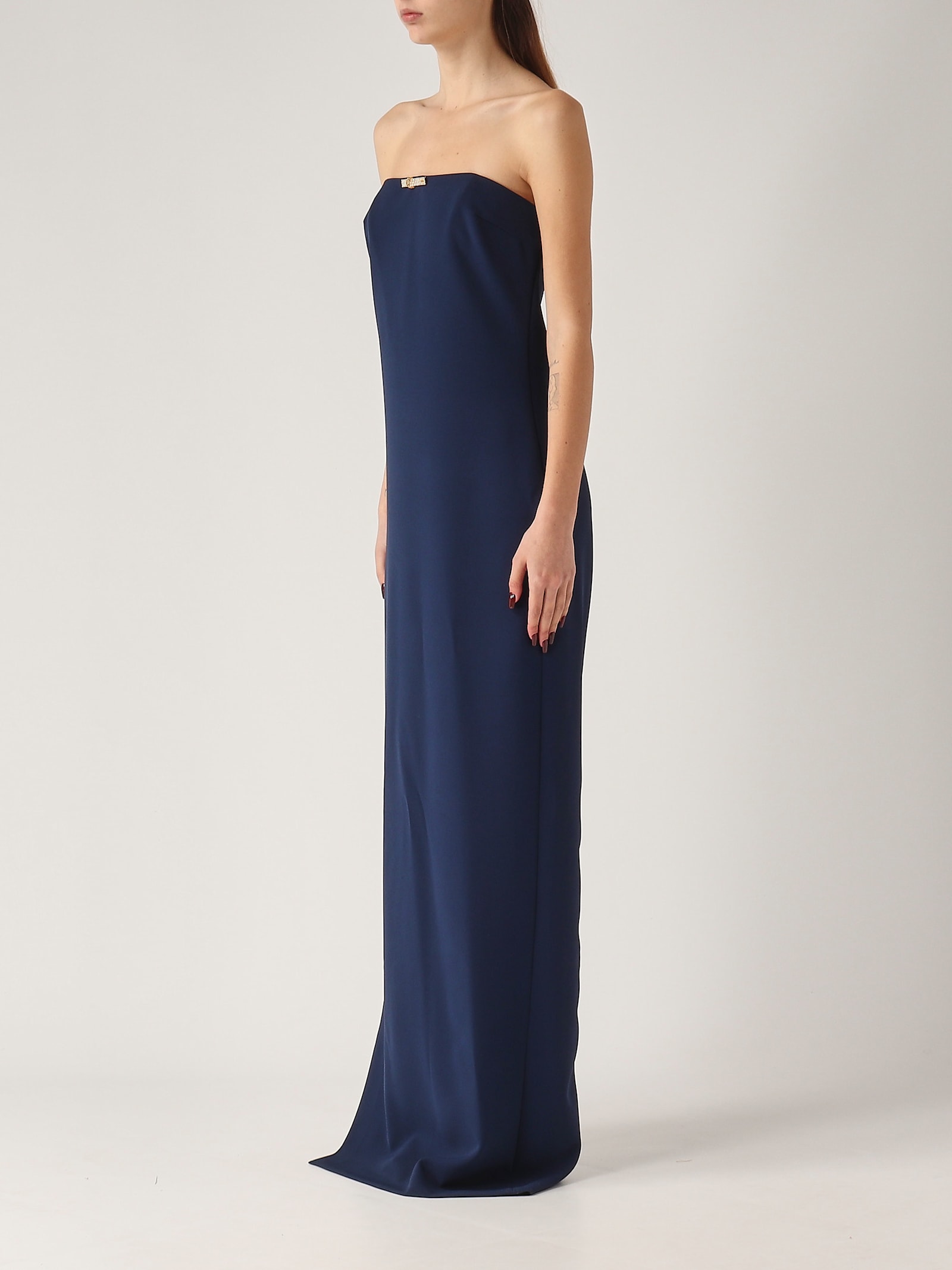 Elisabetta Franchi Red Carpet Dress In Sea