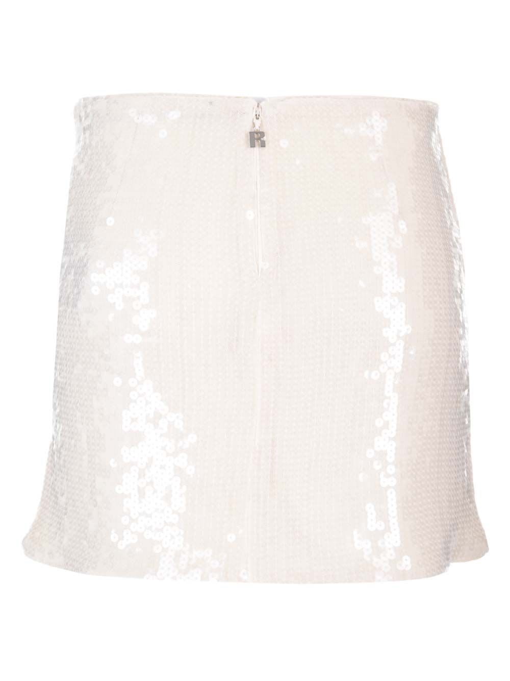 Shop Rotate Birger Christensen Egret Mini Skirt In White