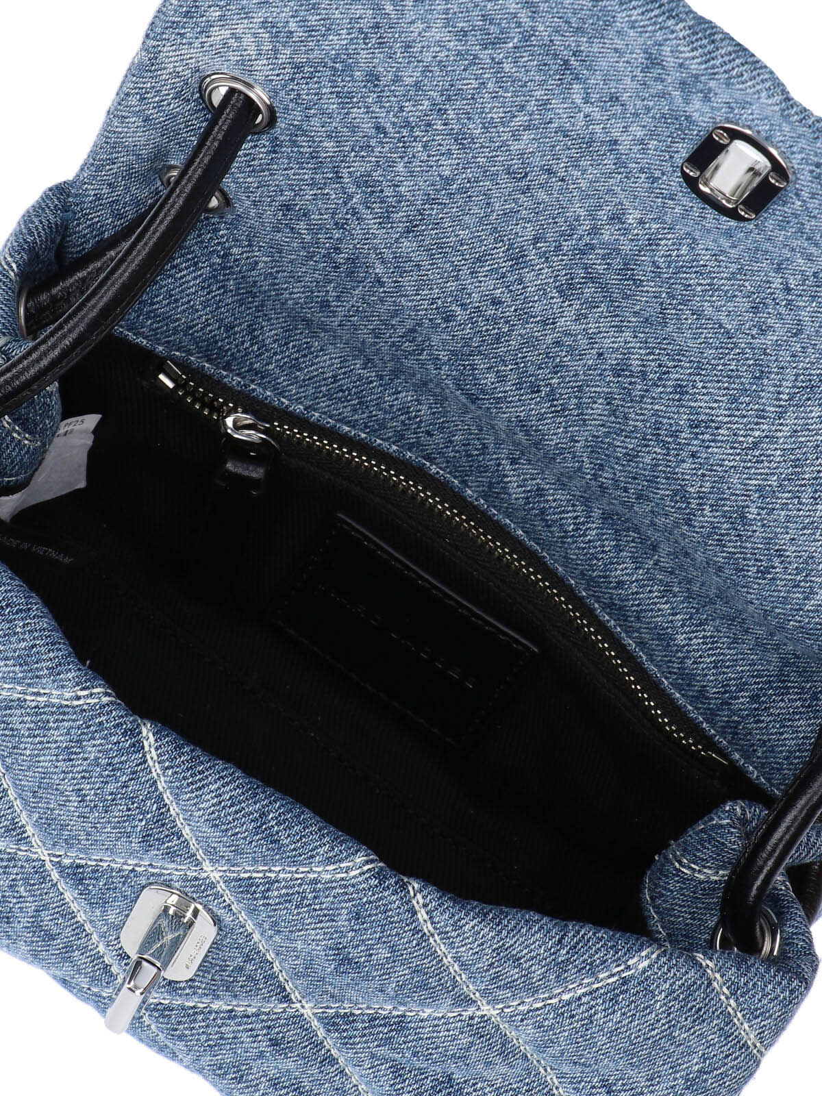 Marc Jacobs The Quilted Dual Chain Denim Mini Shoulder Bag