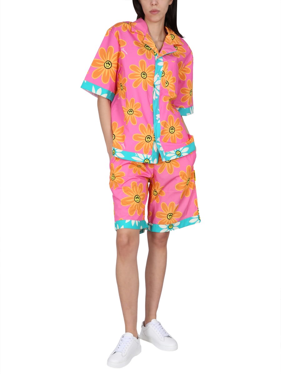 Barrow Sunflower Print Bermuda Shorts Unisex In Multi