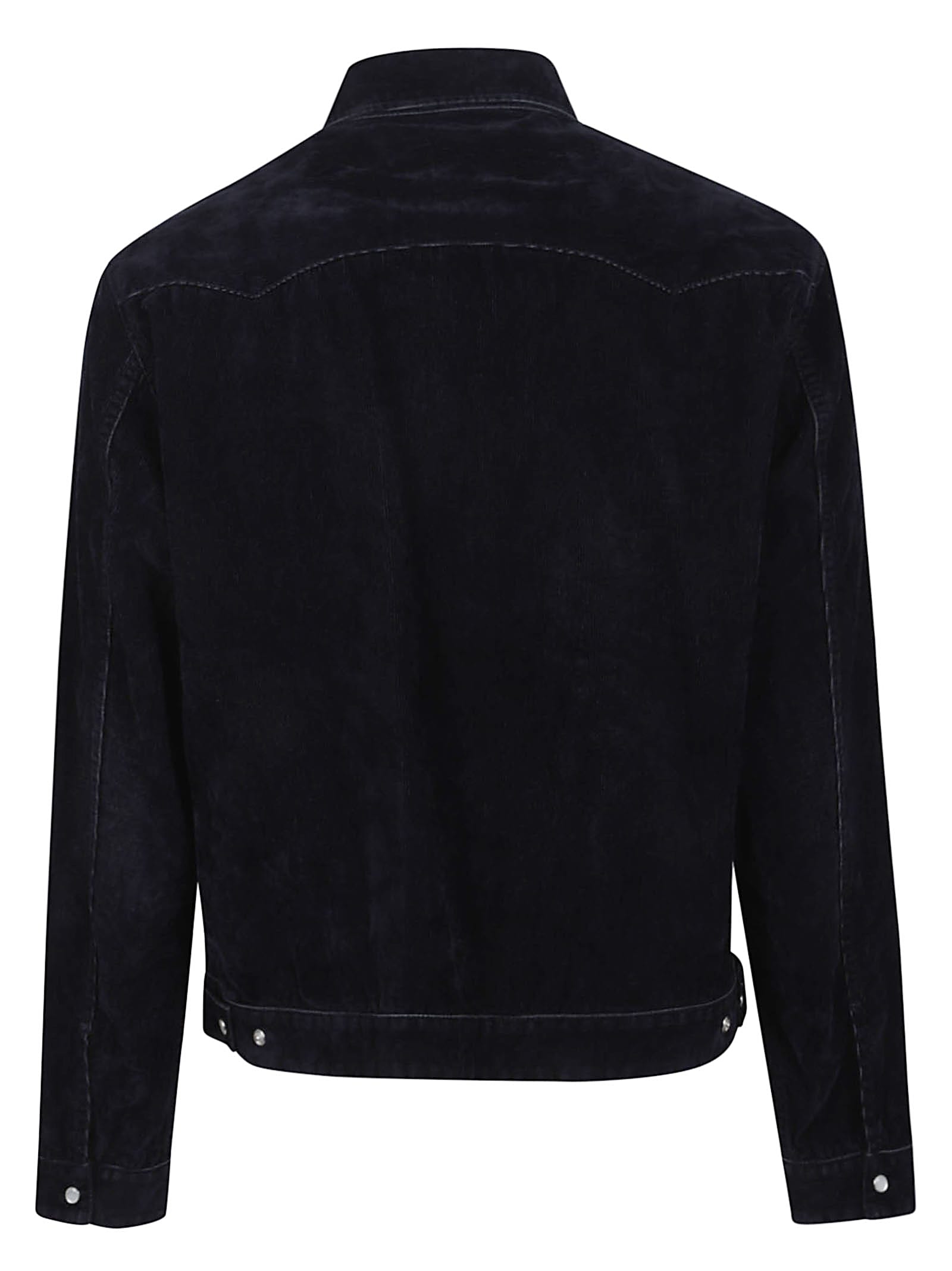Dsquared2 Velvet Corduroy Jacket Adjustable Waist In Blue