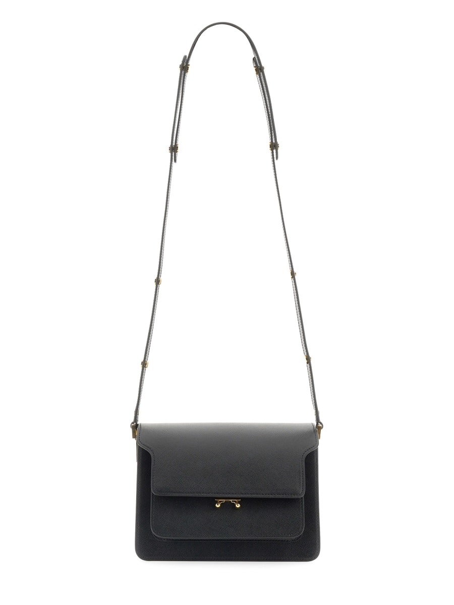 Shop Marni Trunk Shoulder Bag In Black