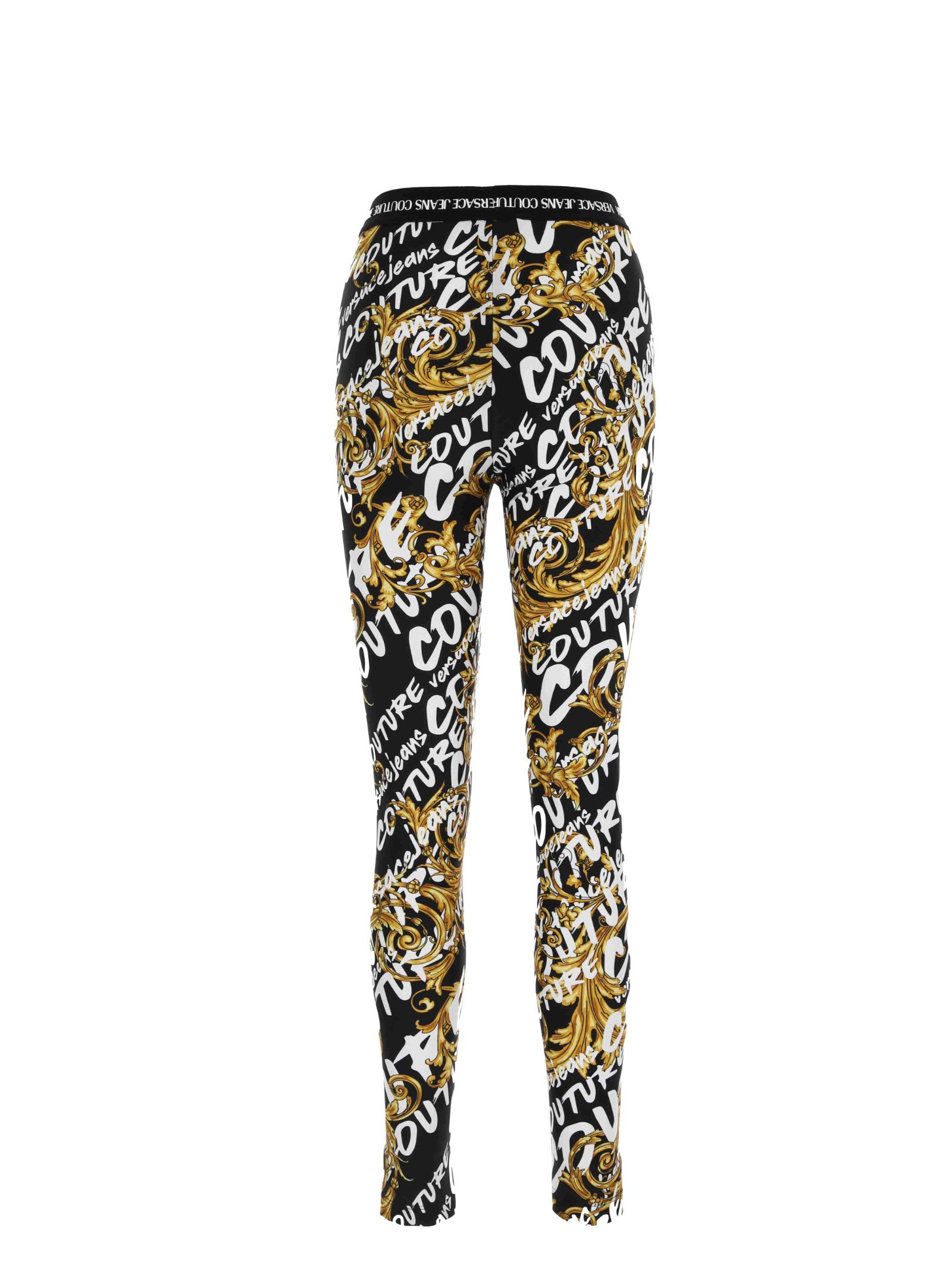 Shop Versace Jeans Couture Leggings In 899 + 948