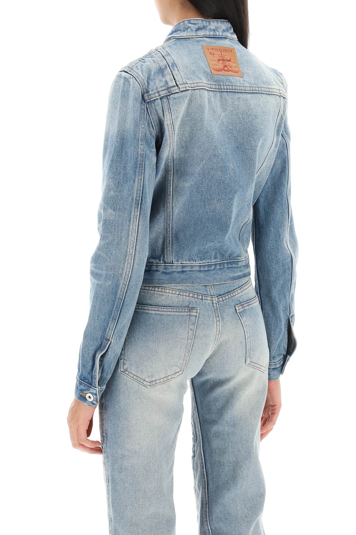 Y/PROJECT - Hook and Eye faded-wash denim jacket