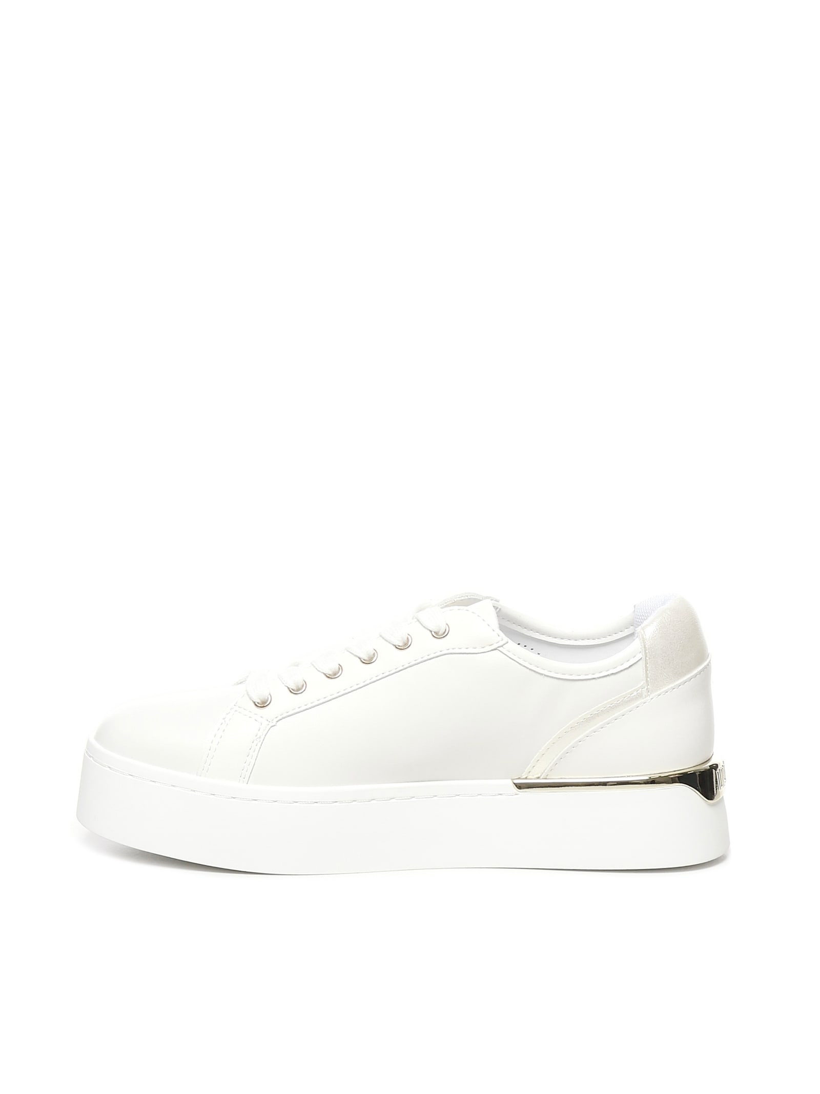 LIU •JO LEATHER SNEAKERS WITH PERFORATED LOGO