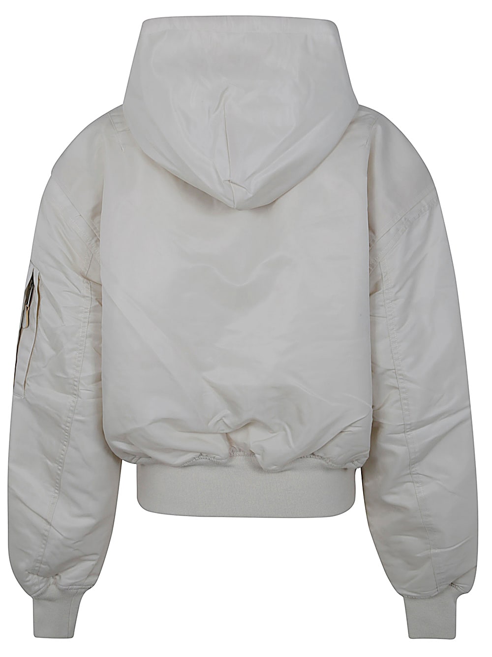 Shop Entire Studios Hooded Broad Bomber In Ivory