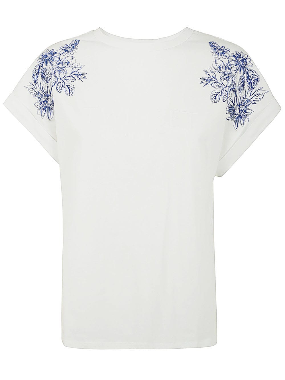 Shop Twinset Embroideres T-shirt In Blue White