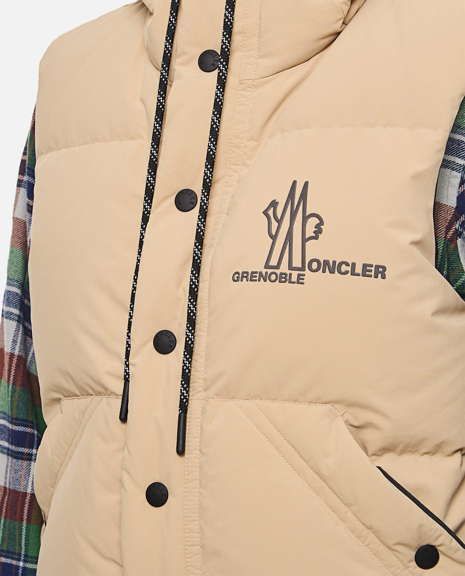 Shop Moncler Baldy Vest In Beige