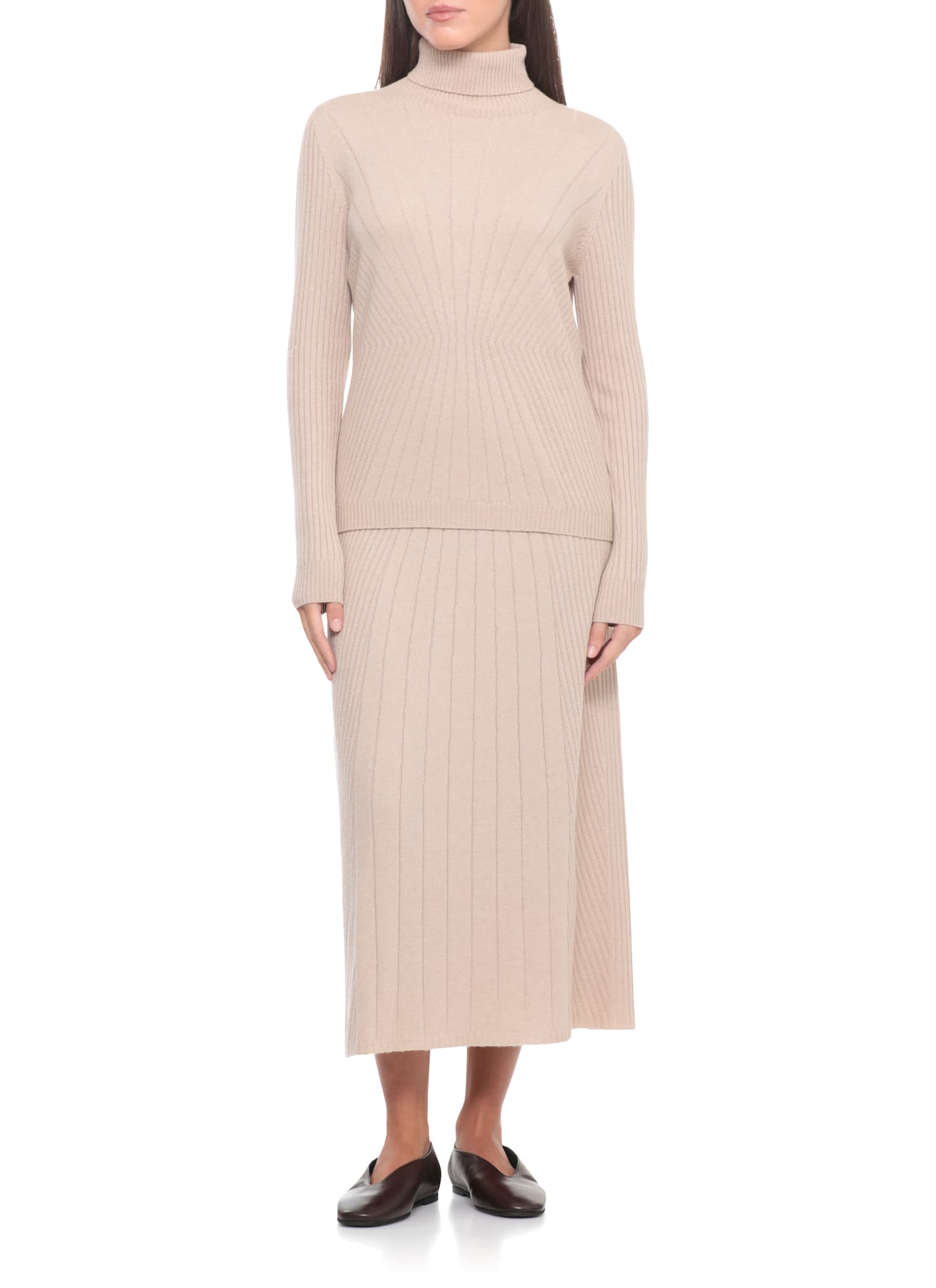 D Exterior Beige Cashmere Blend Sweater In Multi