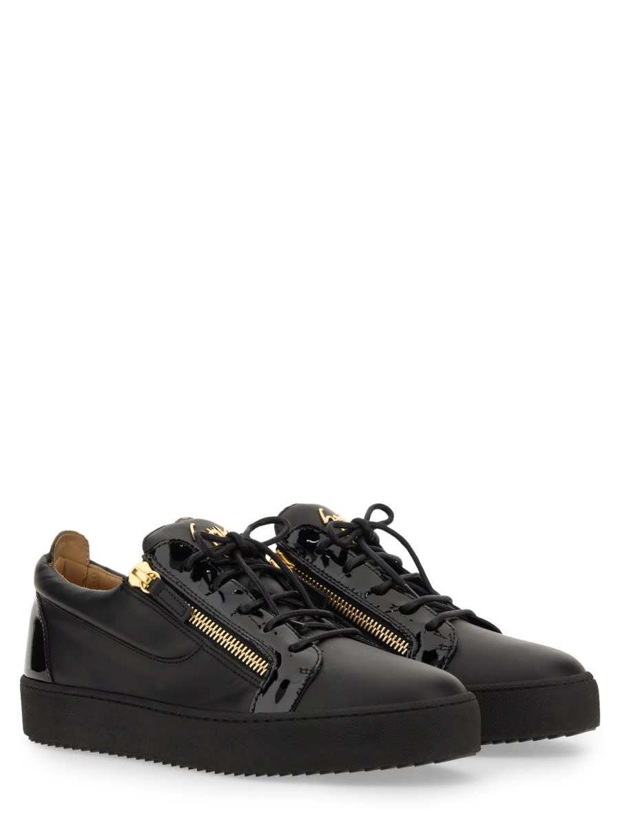 Shop Giuseppe Zanotti Frankie Sneaker In Black