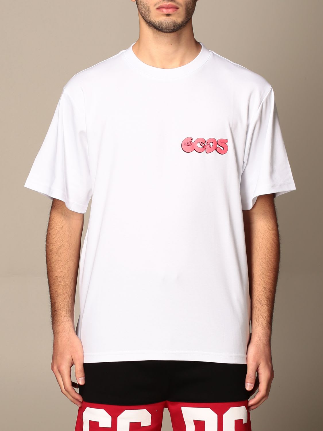 Gcds T-shirt Gcds Cotton T-shirt With Back Print