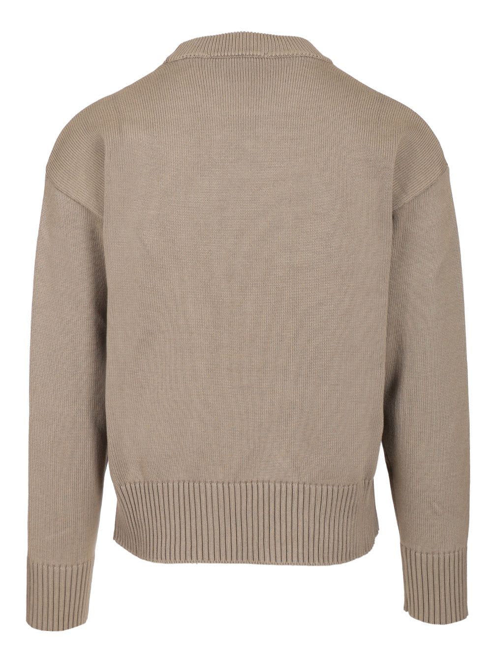 AMI ALEXANDRE MATTIUSSI SWEATER WITH EMBROIDERED LOGO