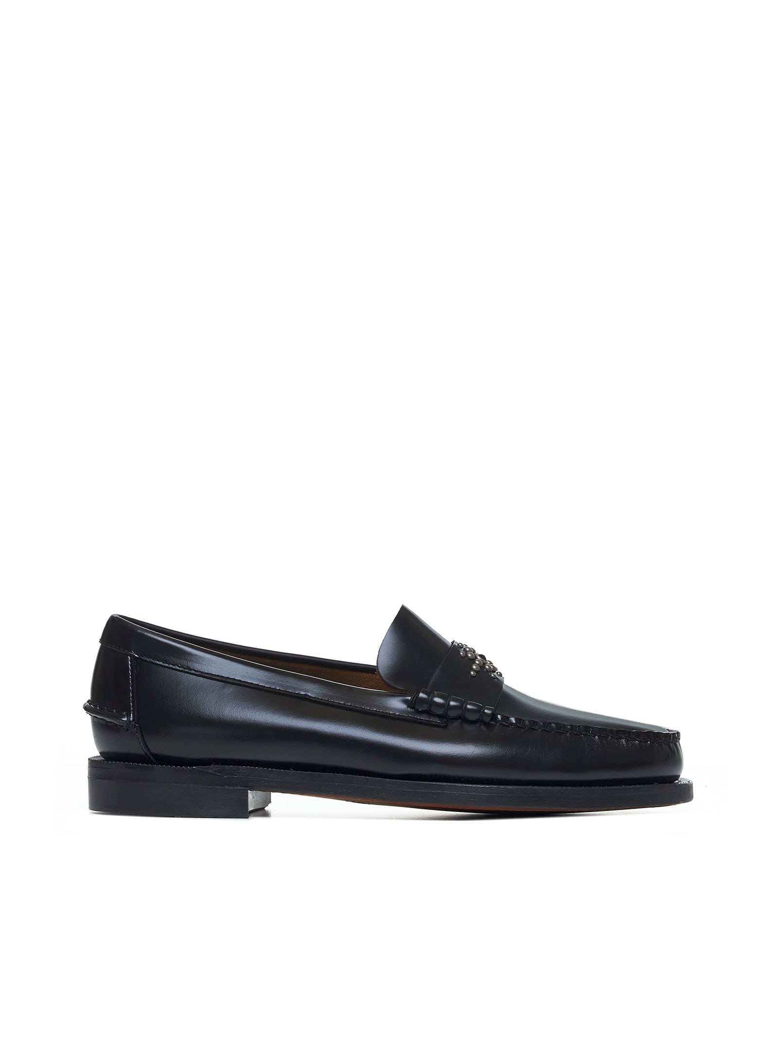 Shop Msgm Loafers In Black Sun