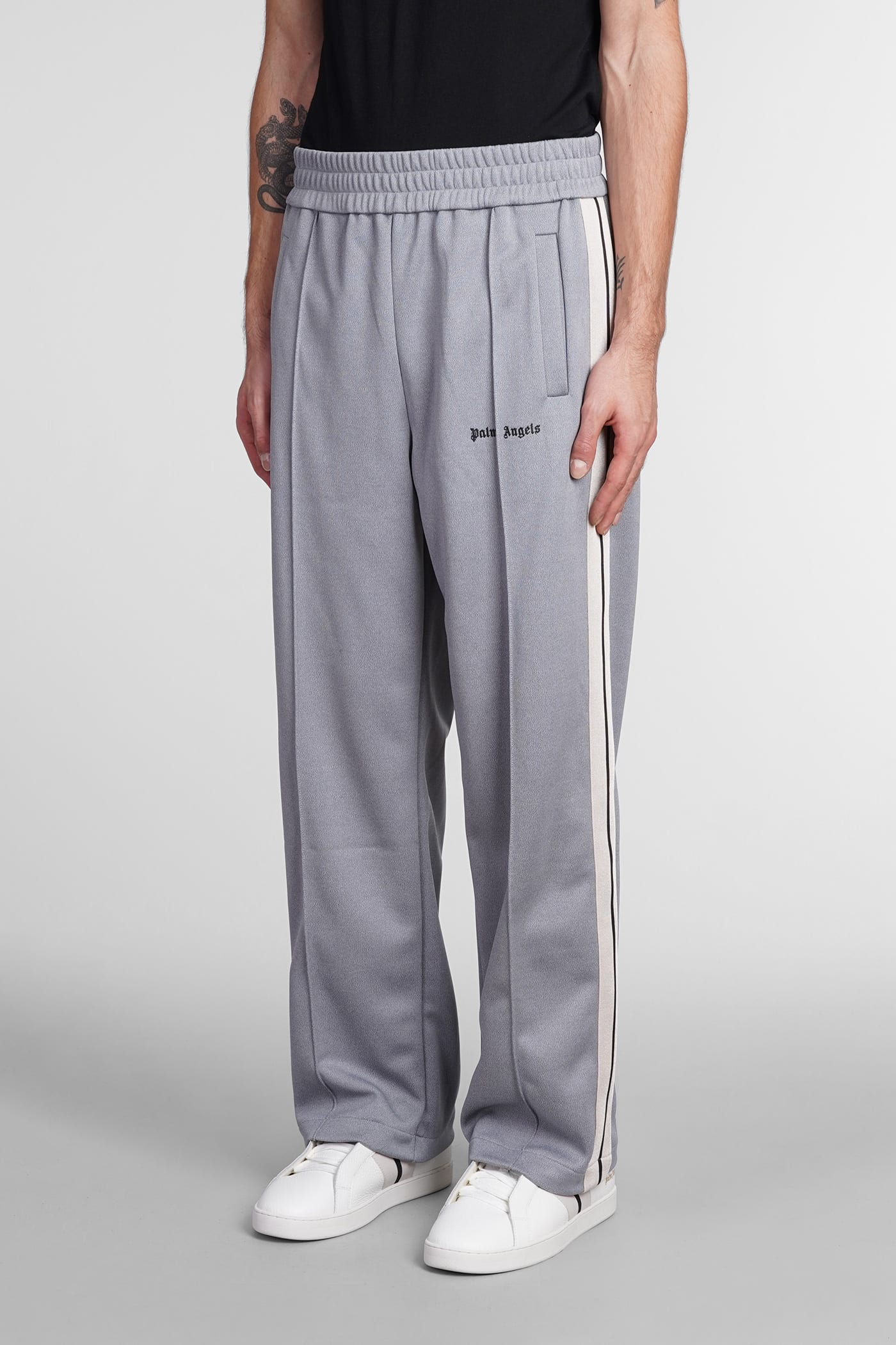 Palm Angels Pa Monogram Piquet Track Pants - Brown | Off White / XL