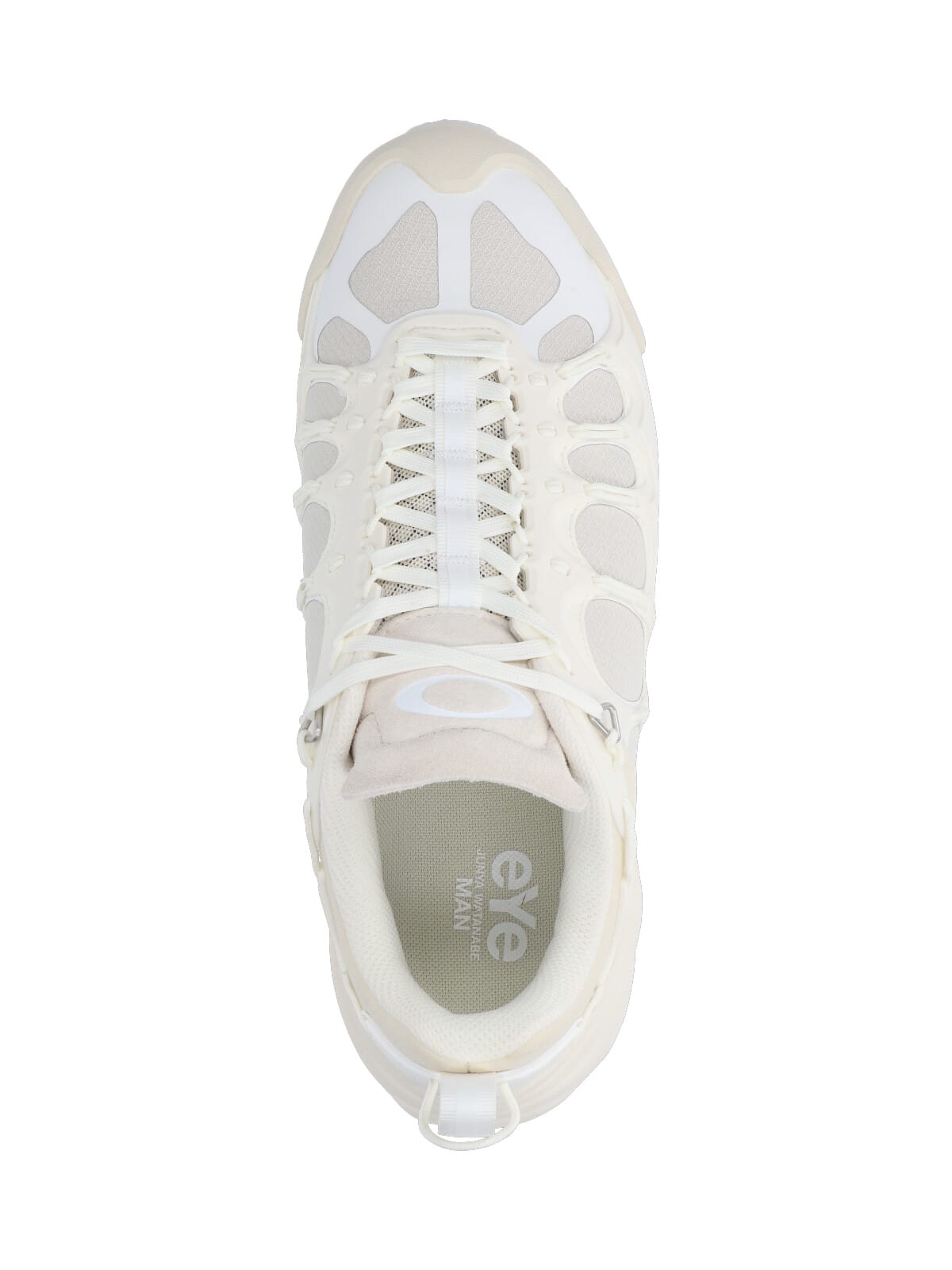 Junya Watanabe Technical Fabric Sneakers With Cage-like Overlay Design In White