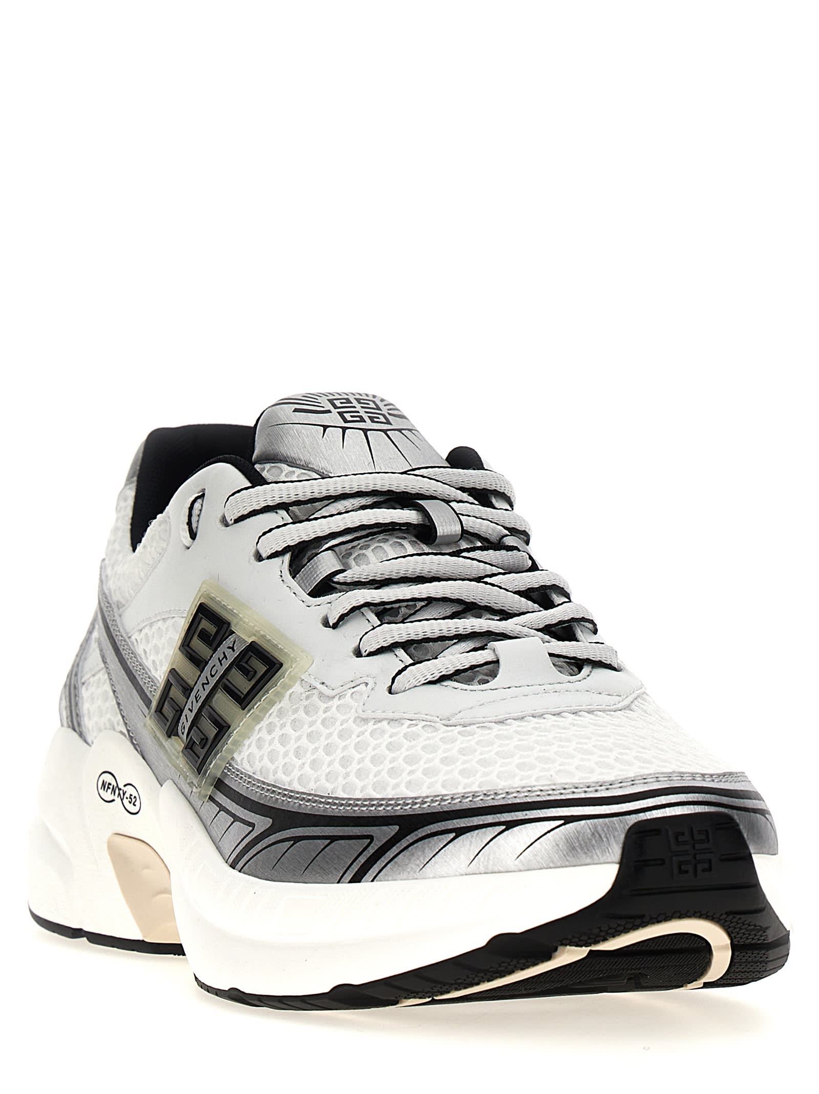 Shop Givenchy Running Nfnty-52 Sneakers In White/black