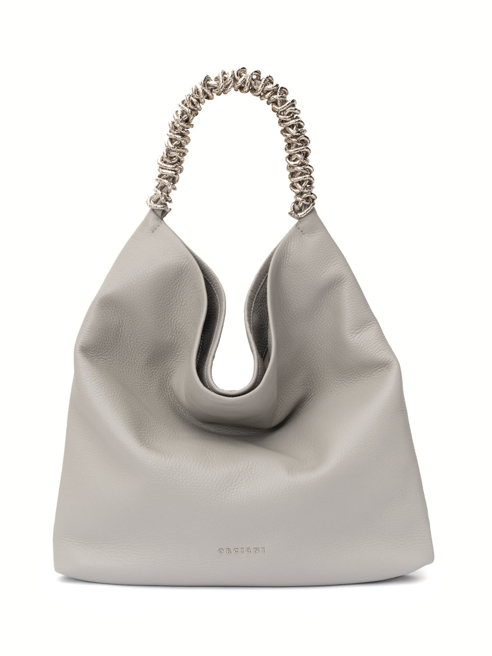 ORCIANI TODO SENSE HAMMERED LEATHER SHOULDER BAG 