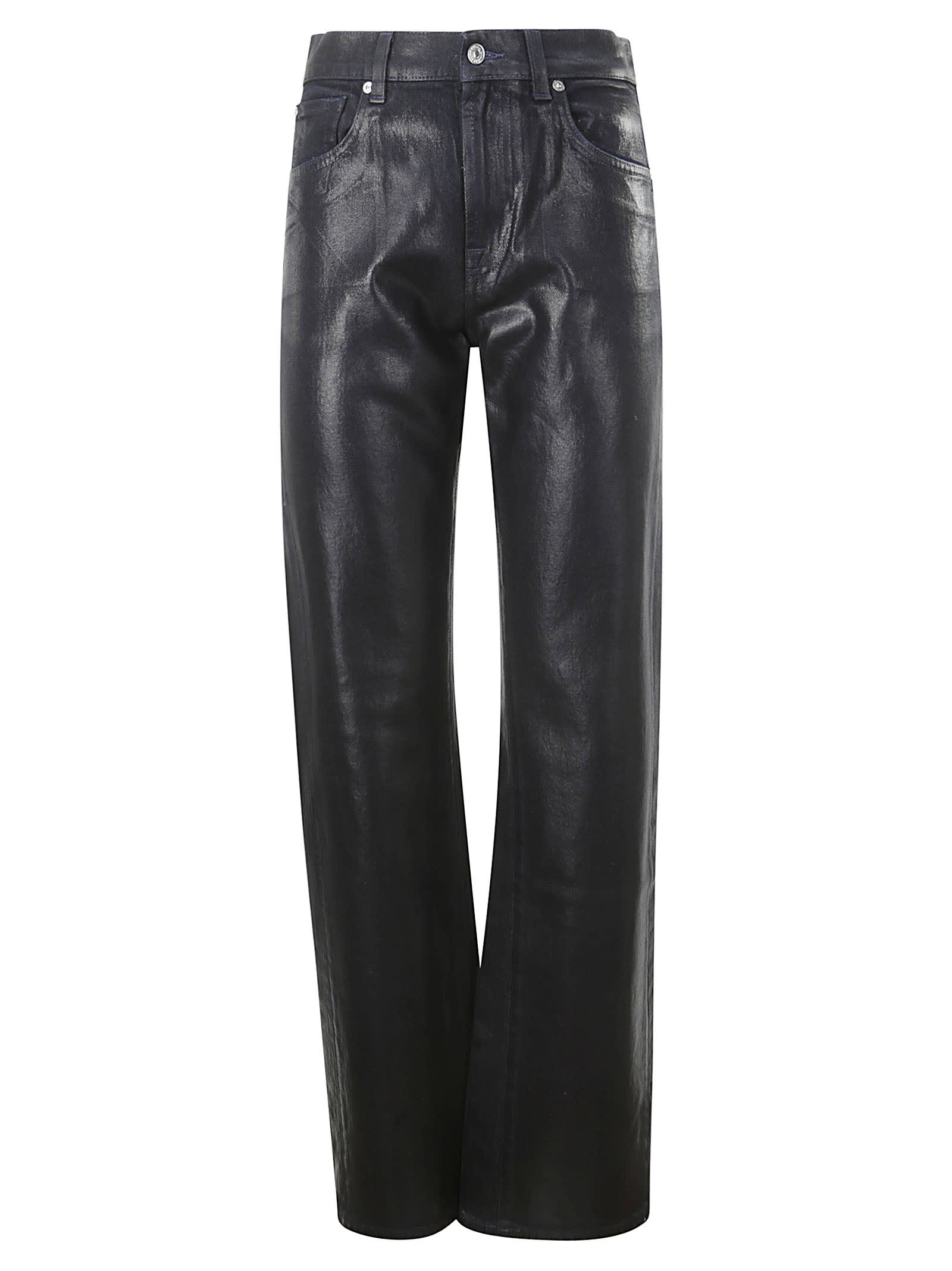 Shop 7 For All Mankind Tess Trouser Moonshine In Dark Blue