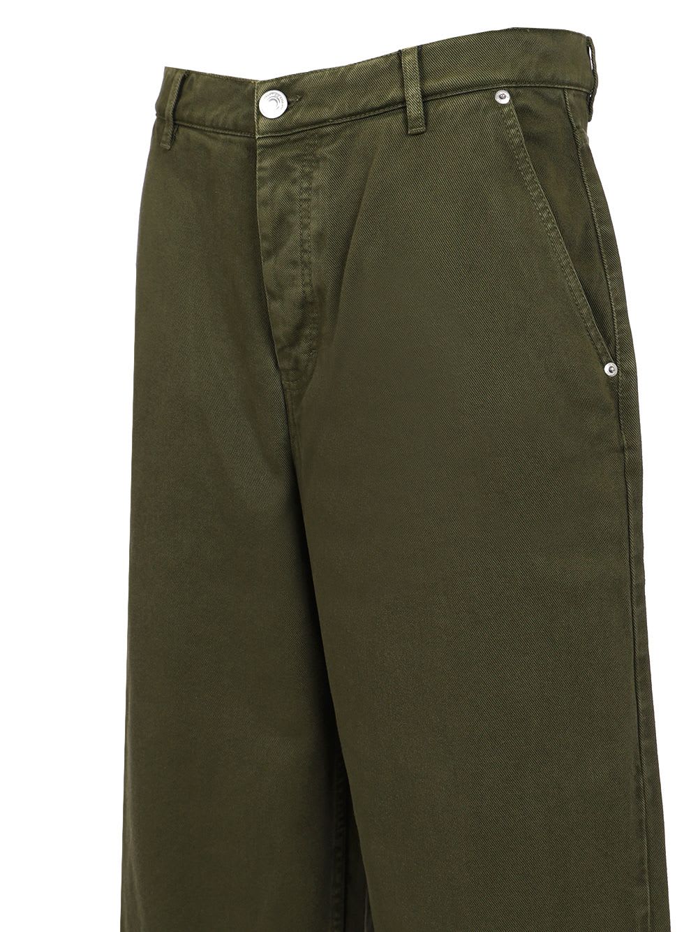 Shop Ami Alexandre Mattiussi Dark Green Cotton Jeans