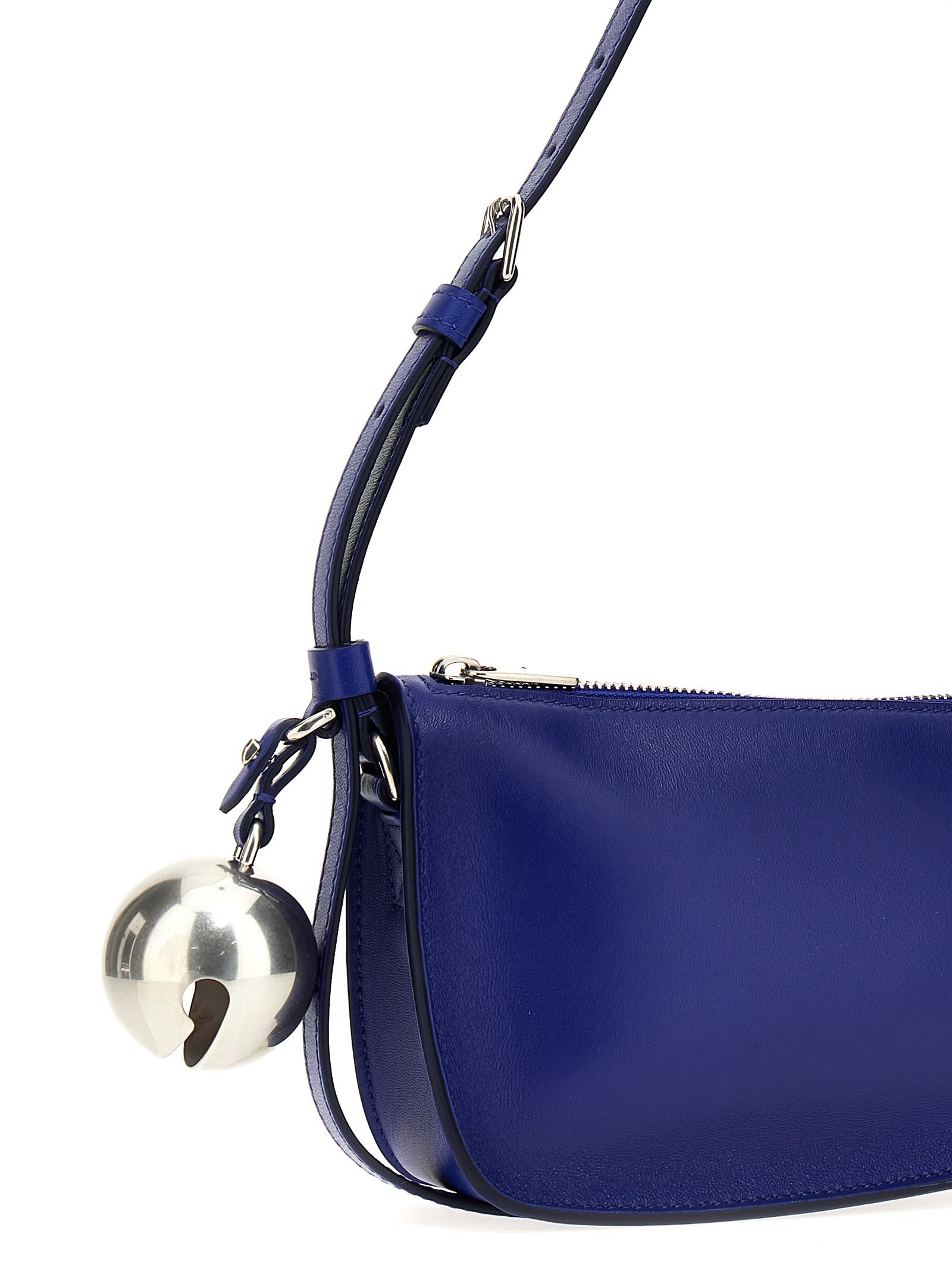 Shop Burberry Shield Mini Shoulder Bag In Blue
