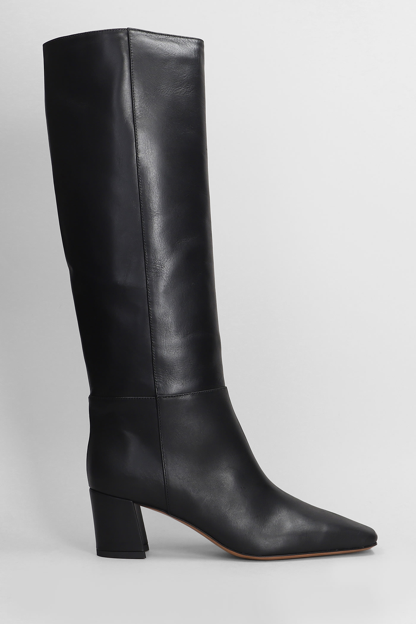 High Heels Boots In Black Leather