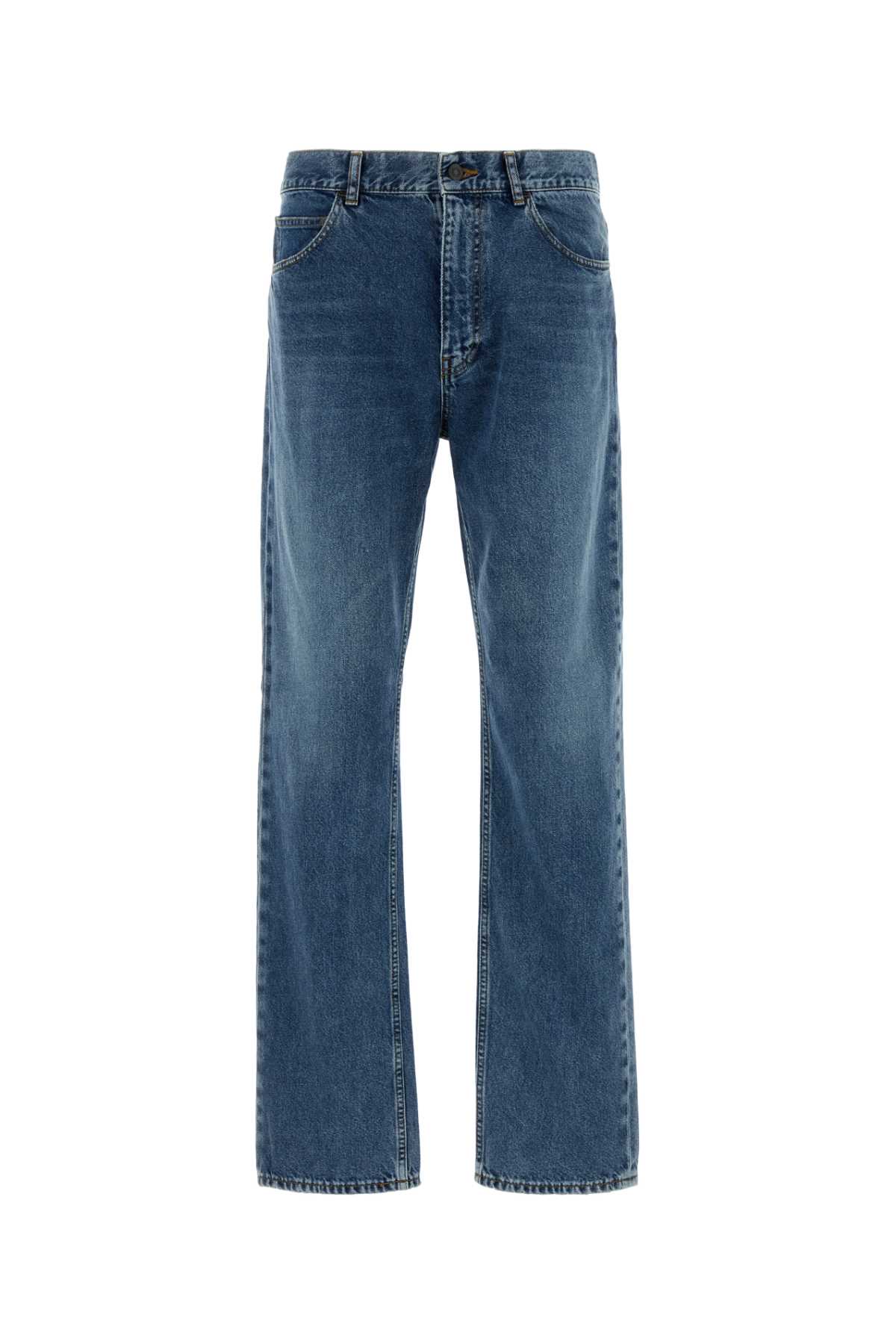 The Row Straight Leg Denim Trousers With Belt Loops In Blue