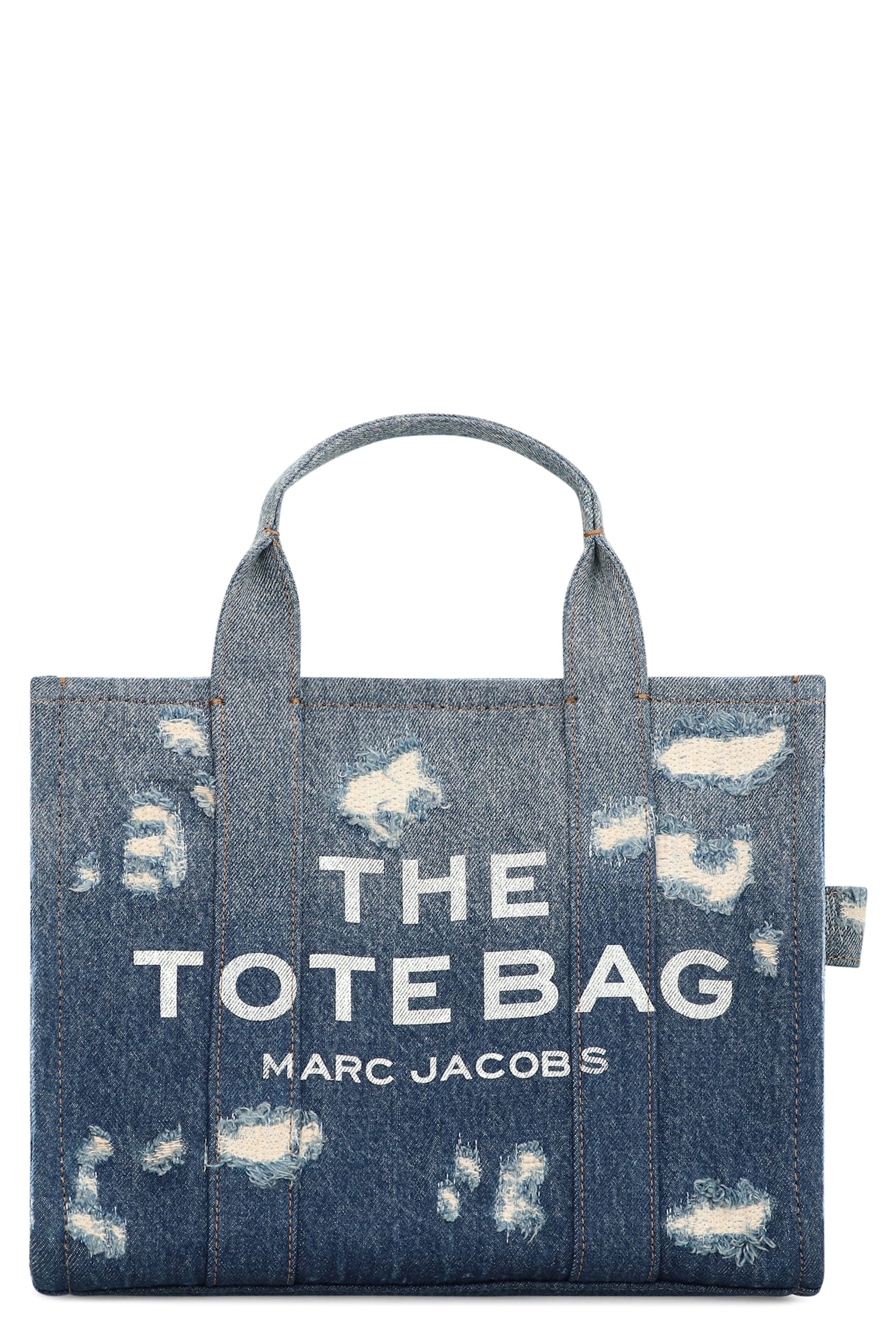 Marc Jacobs The Rip And Repair Denim Medium Tote Bag In Multi