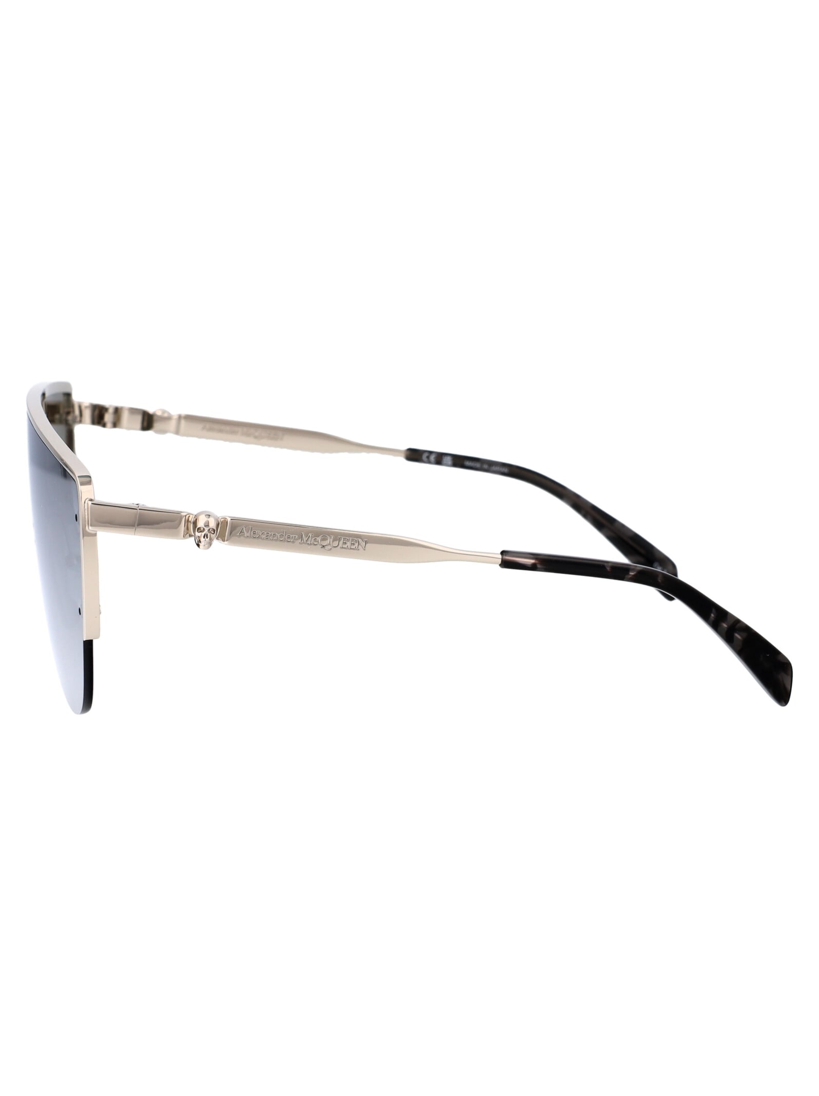 Shop Alexander Mcqueen Am0457s Sunglasses In 004 Silver Silver Silver