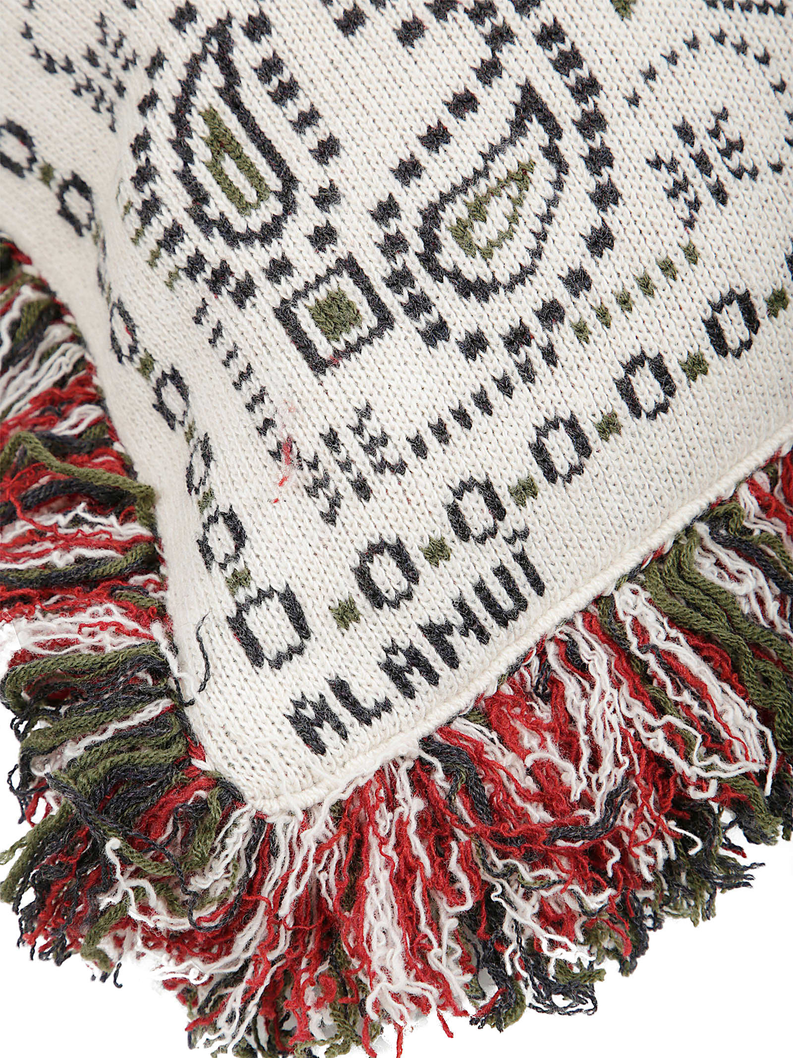 Alanui Bandana Jacquard Cushion In White