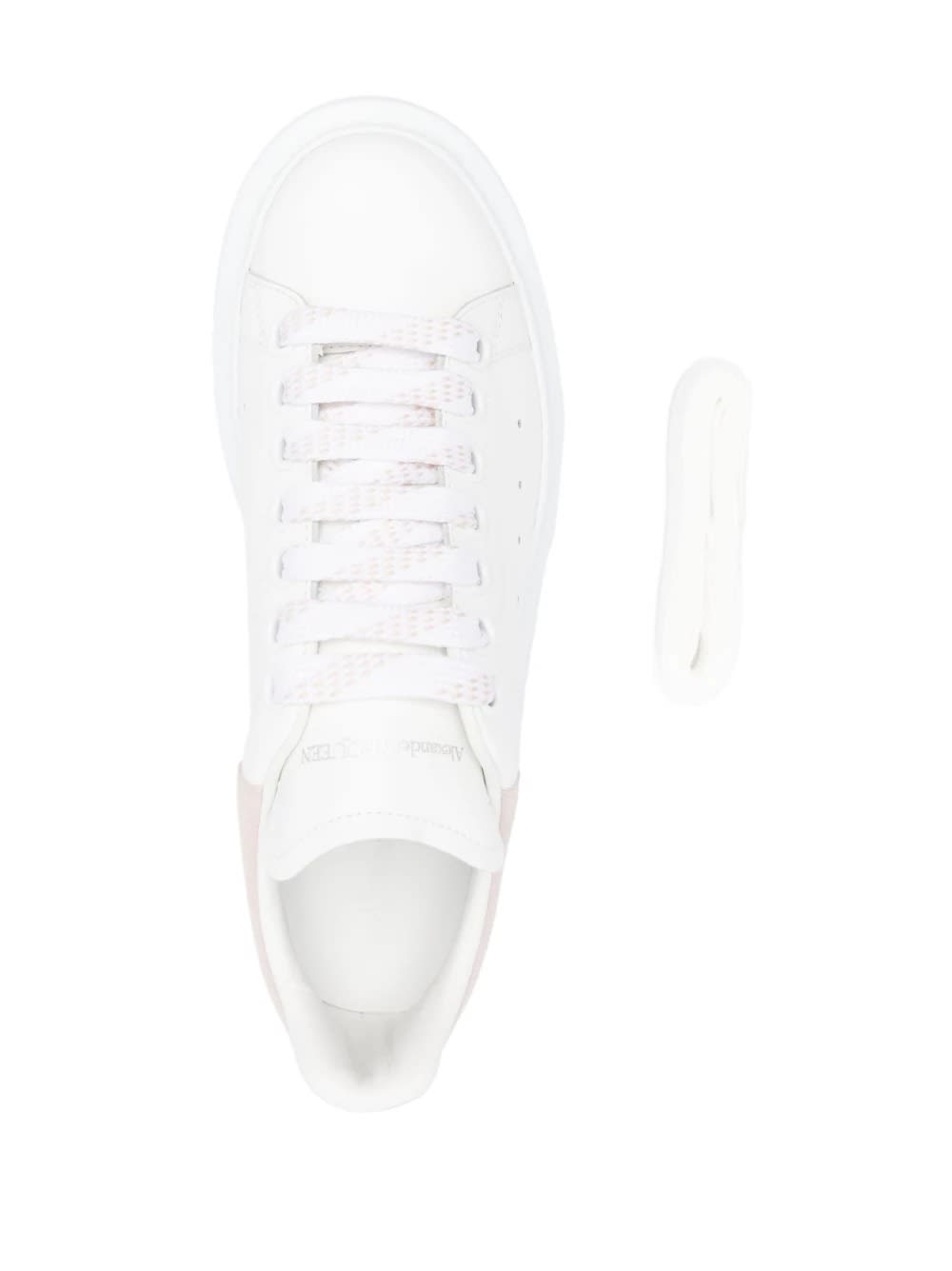 Shop Alexander Mcqueen White Oversized Sneakers With Patchouli Suede Spoiler